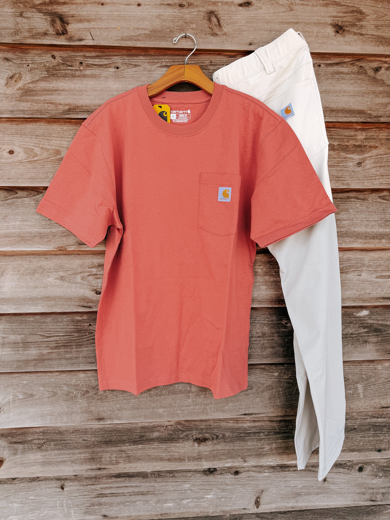 Men's Iconic K87 Loose Fit Pocket T-Shirt in Light Amber