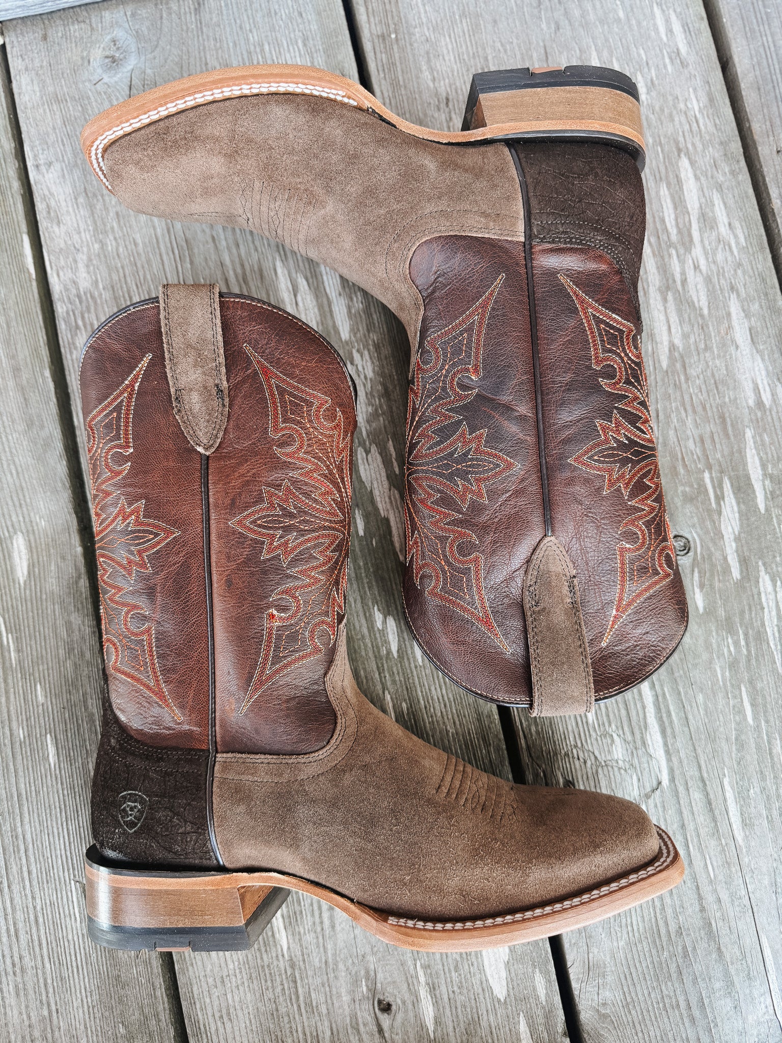 Men's Ariat Circuit Gritty Wide Square Toe Cowboy Boots