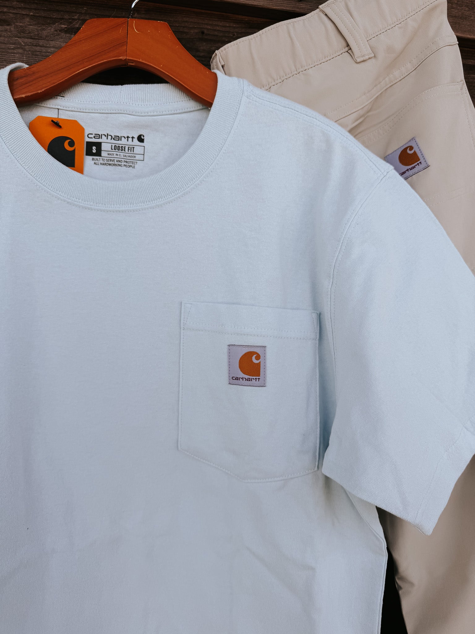 Carhartt Men's K87 Loose Fit T-Shirt in Early Fog