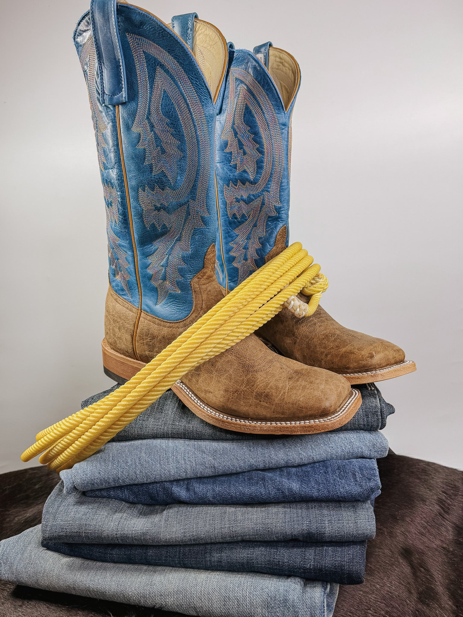 Men's Anderson Bean Sky Blue Avatar Bison Boots