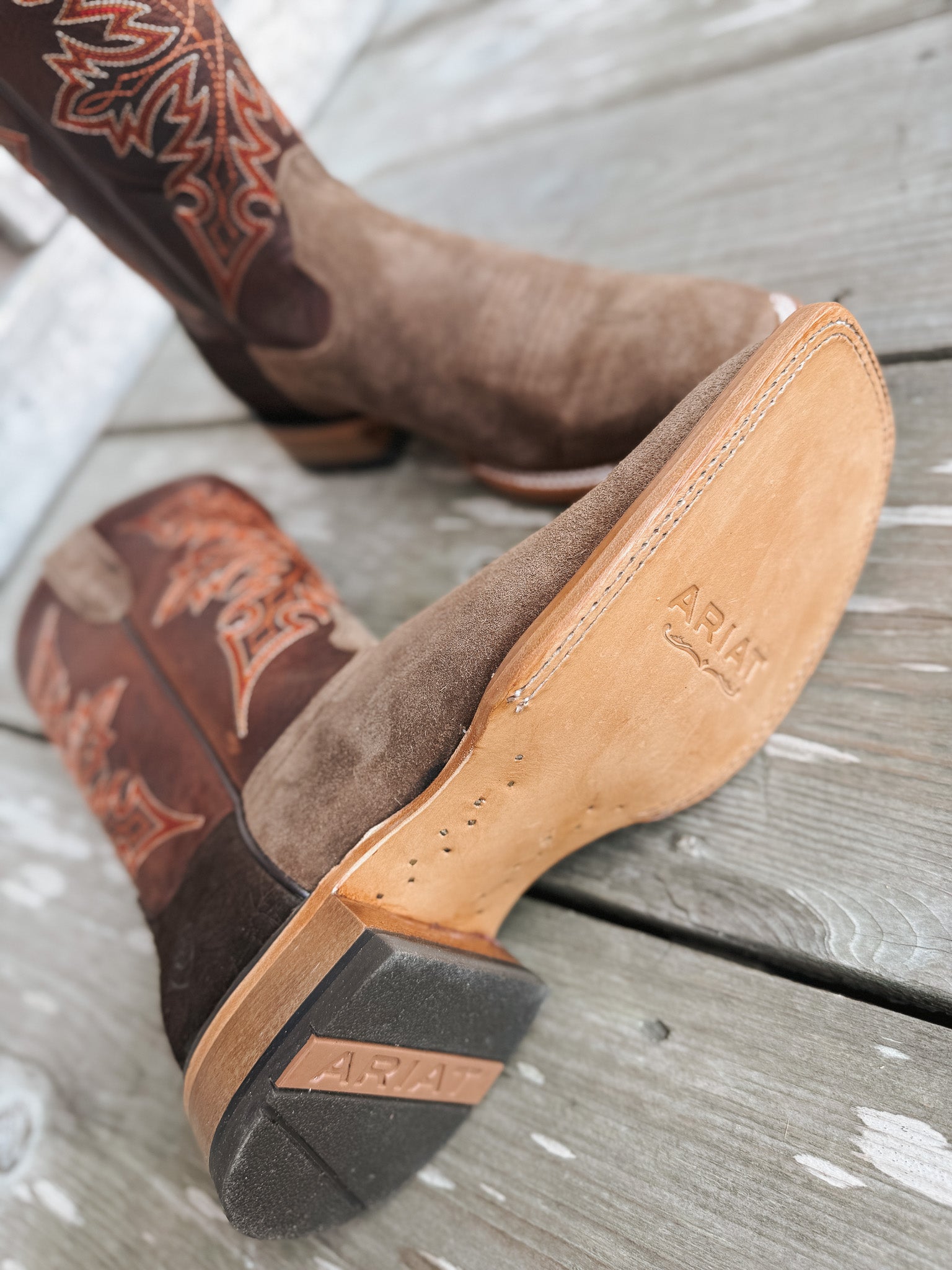 Men's Ariat Circuit Gritty Wide Square Toe Cowboy Boots