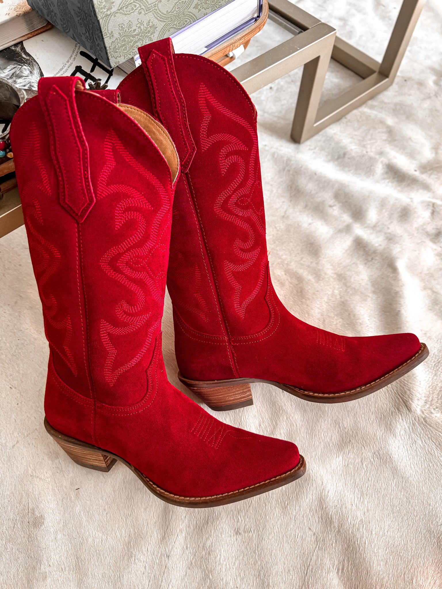 Women's Dingo Out West Red Leather Boot