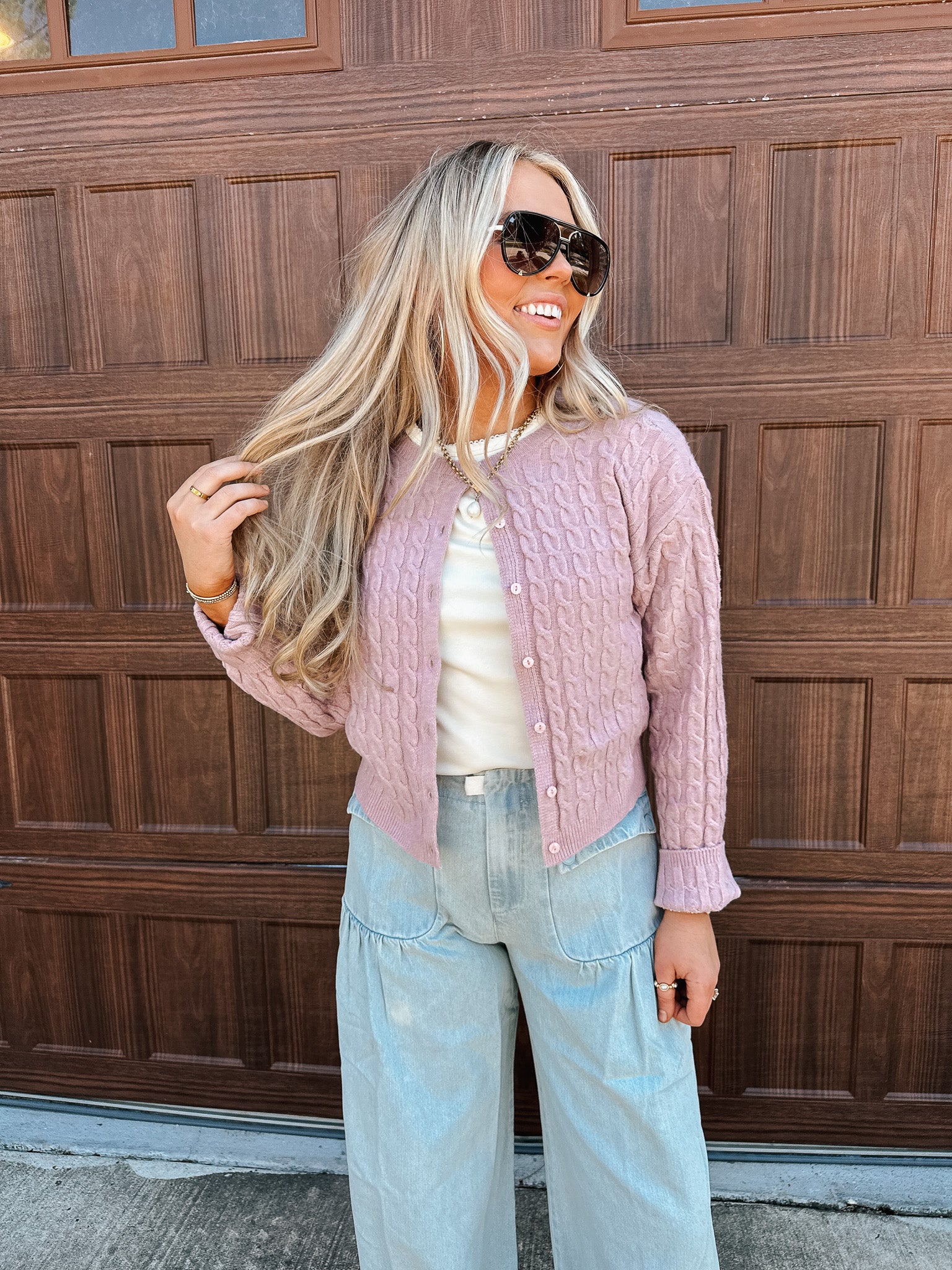 Cozy Embrace Dusty Rose Cardigan