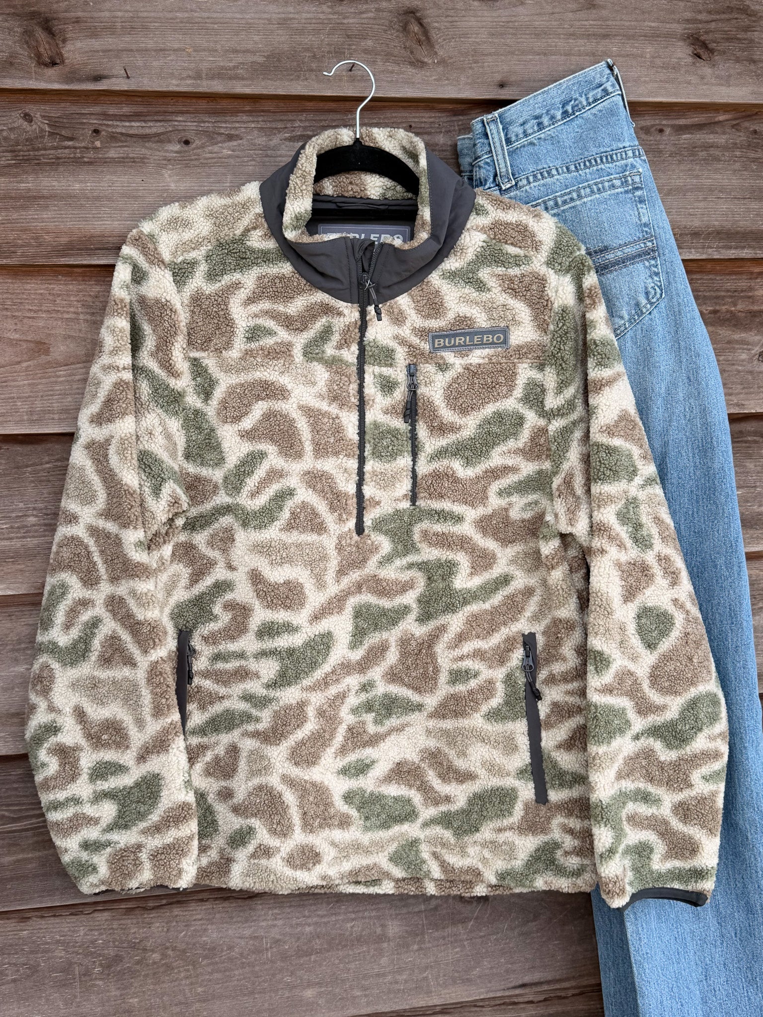 Burlebo Sherpa Quarter Zip - Alpine Camo
