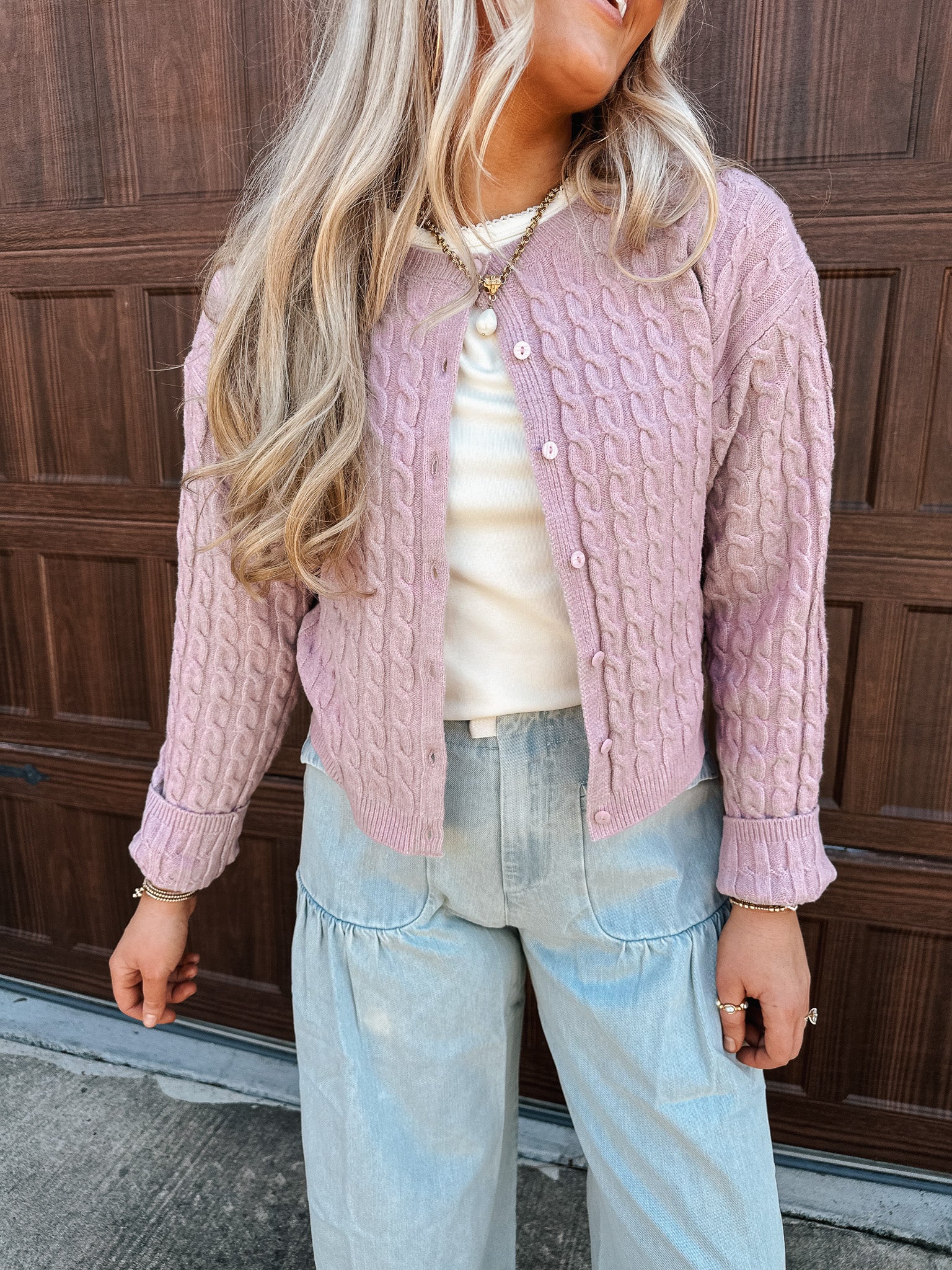 Cozy Embrace Dusty Rose Cardigan