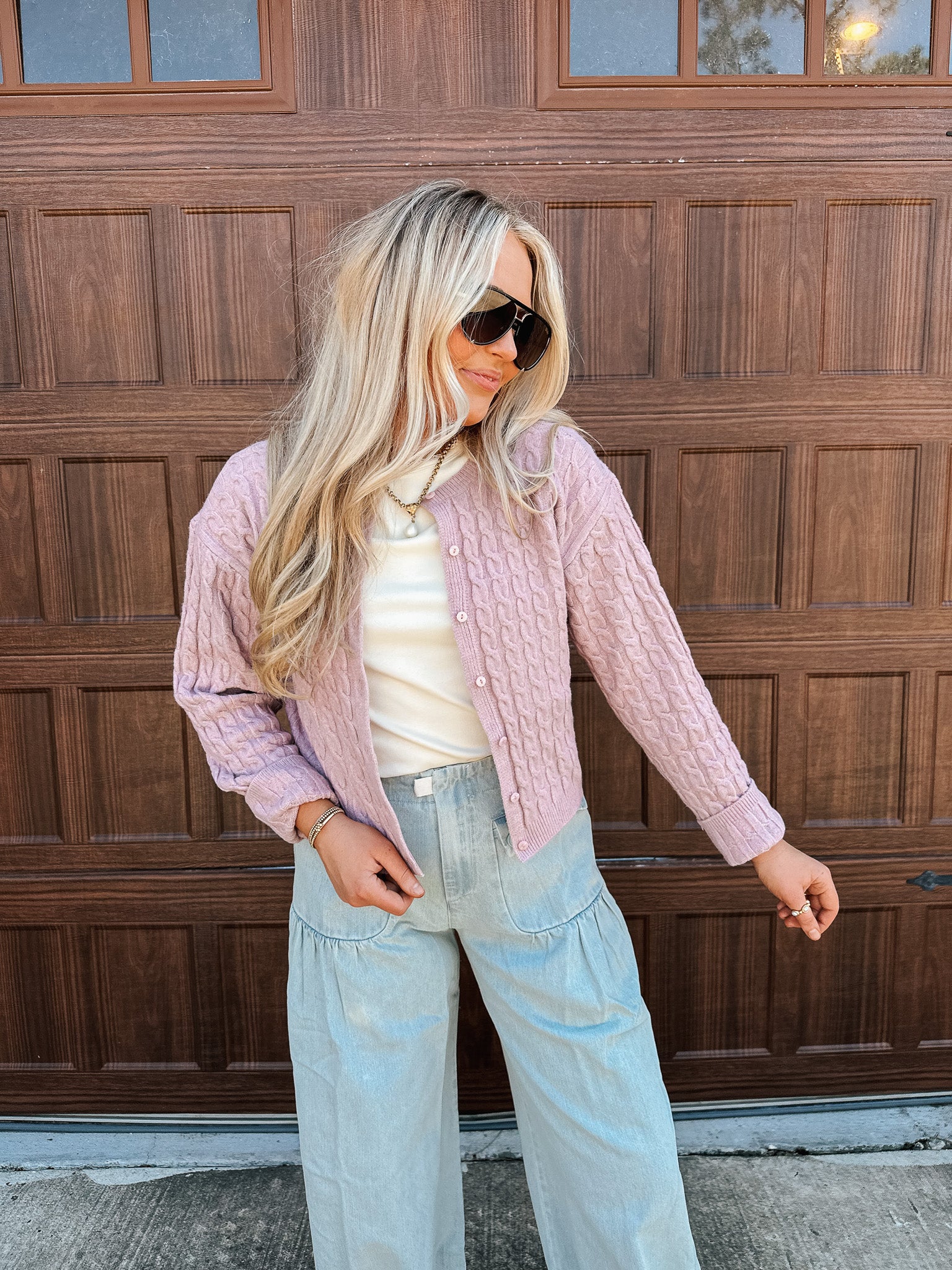 Cozy Embrace Dusty Rose Cardigan