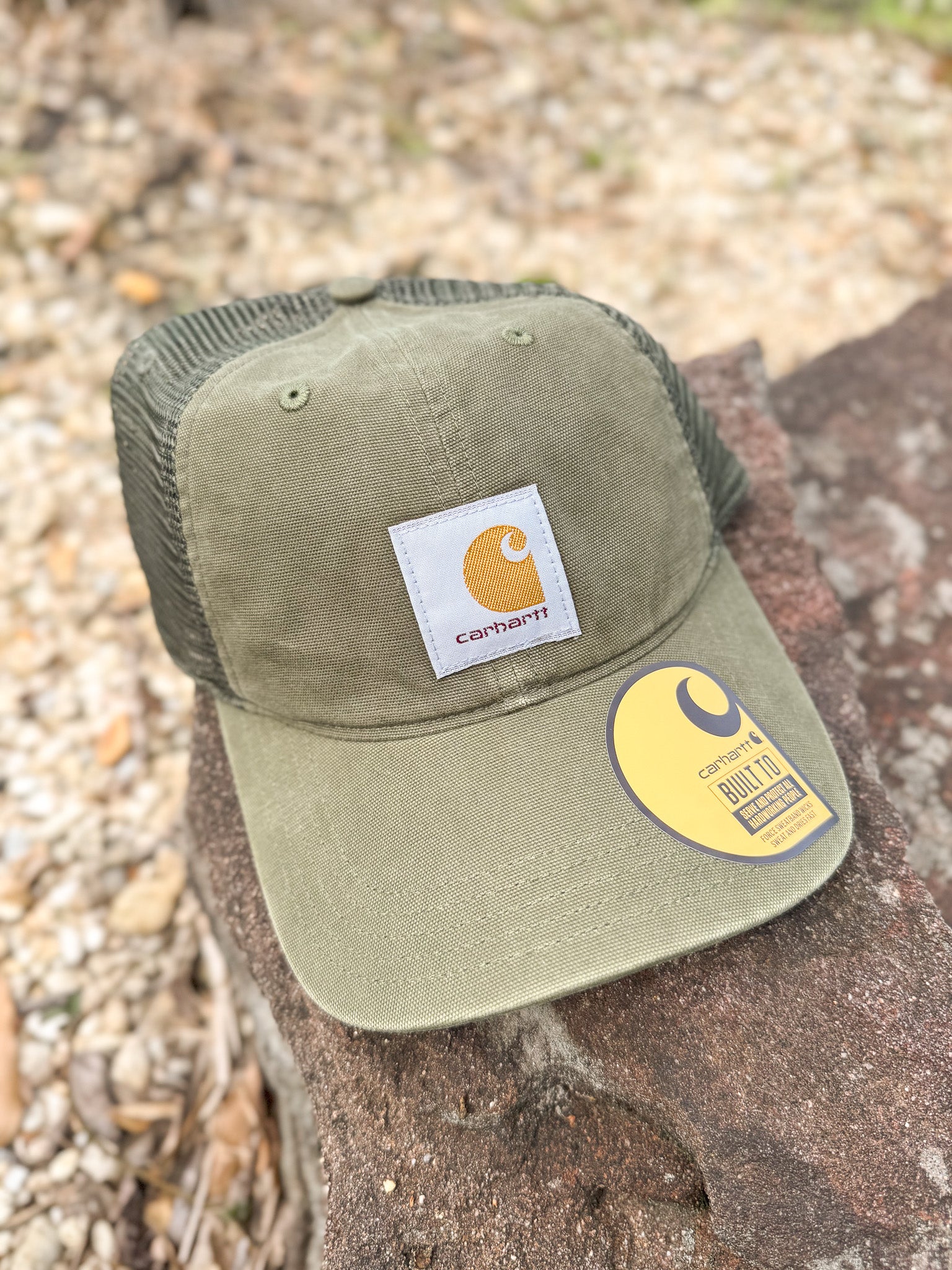 Carhartt Canvas Mesh-Back Cap in Basil