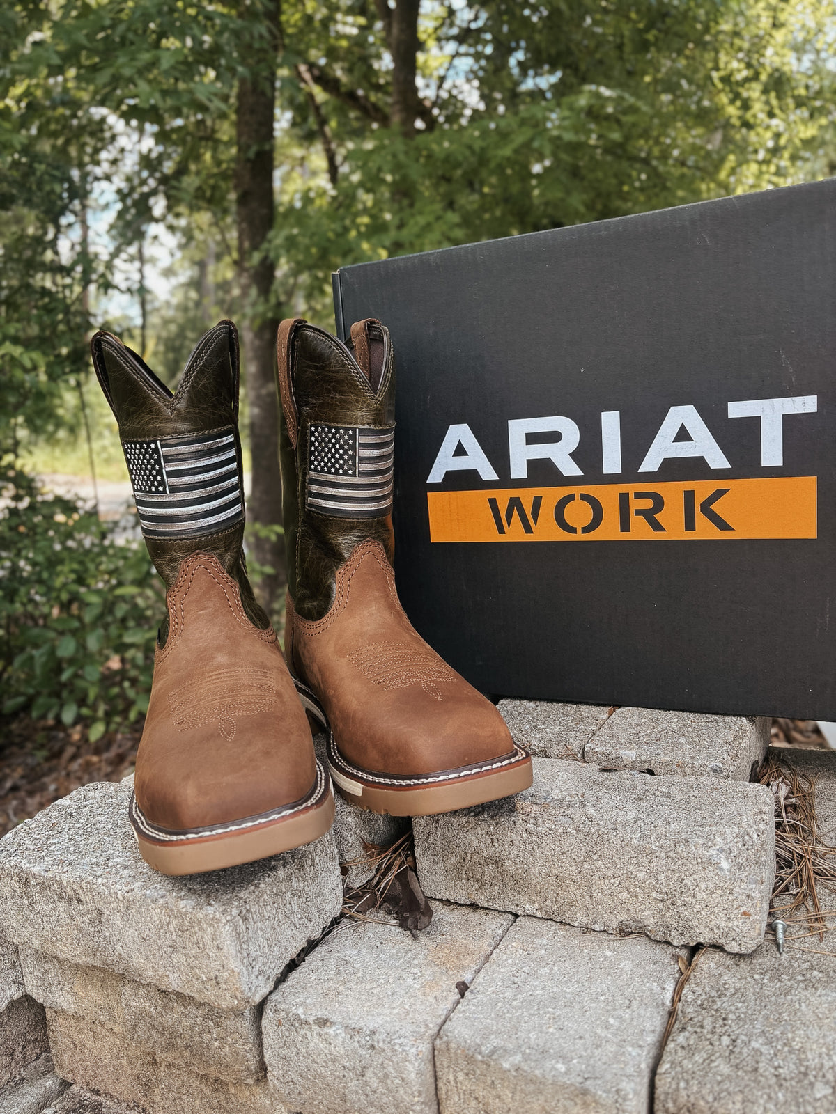 Ariat Men's Activator Patriot Wide Square Steel Toe Work Boots