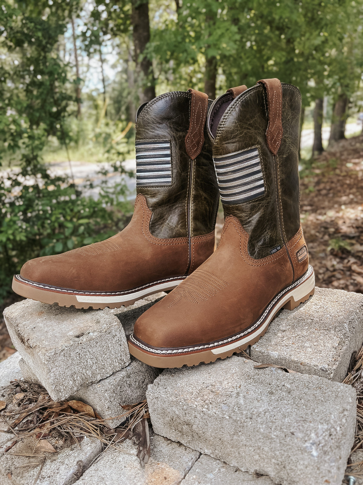 Ariat Men's Activator Patriot Wide Square Steel Toe Work Boots