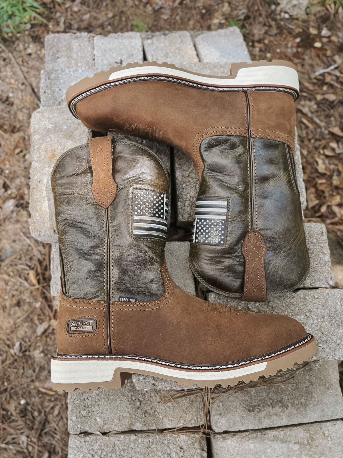 Ariat Men's Activator Patriot Wide Square Steel Toe Work Boots