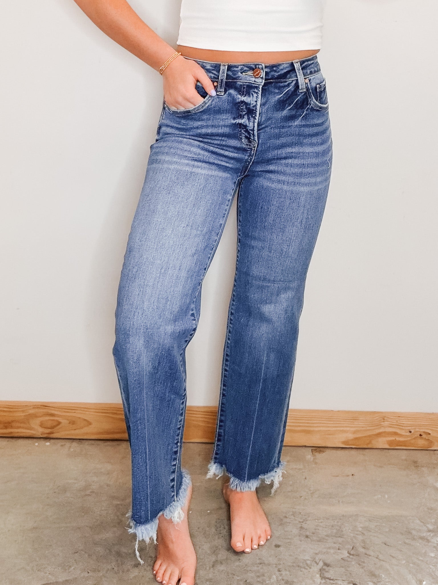 The Leann High Rise Straight Jeans