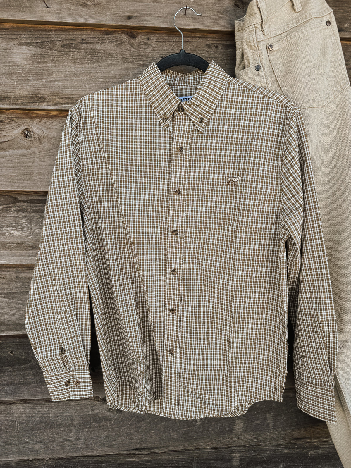 Fieldstone | Cedar Button Down in Golden Brown