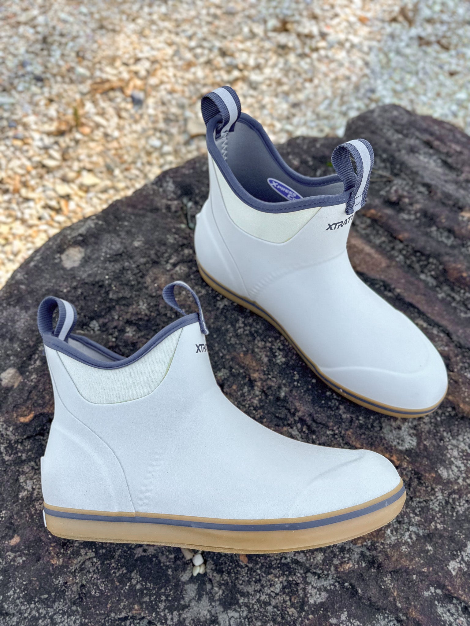 Men's XTRATUF Ankle Deck Boot in White/Navy