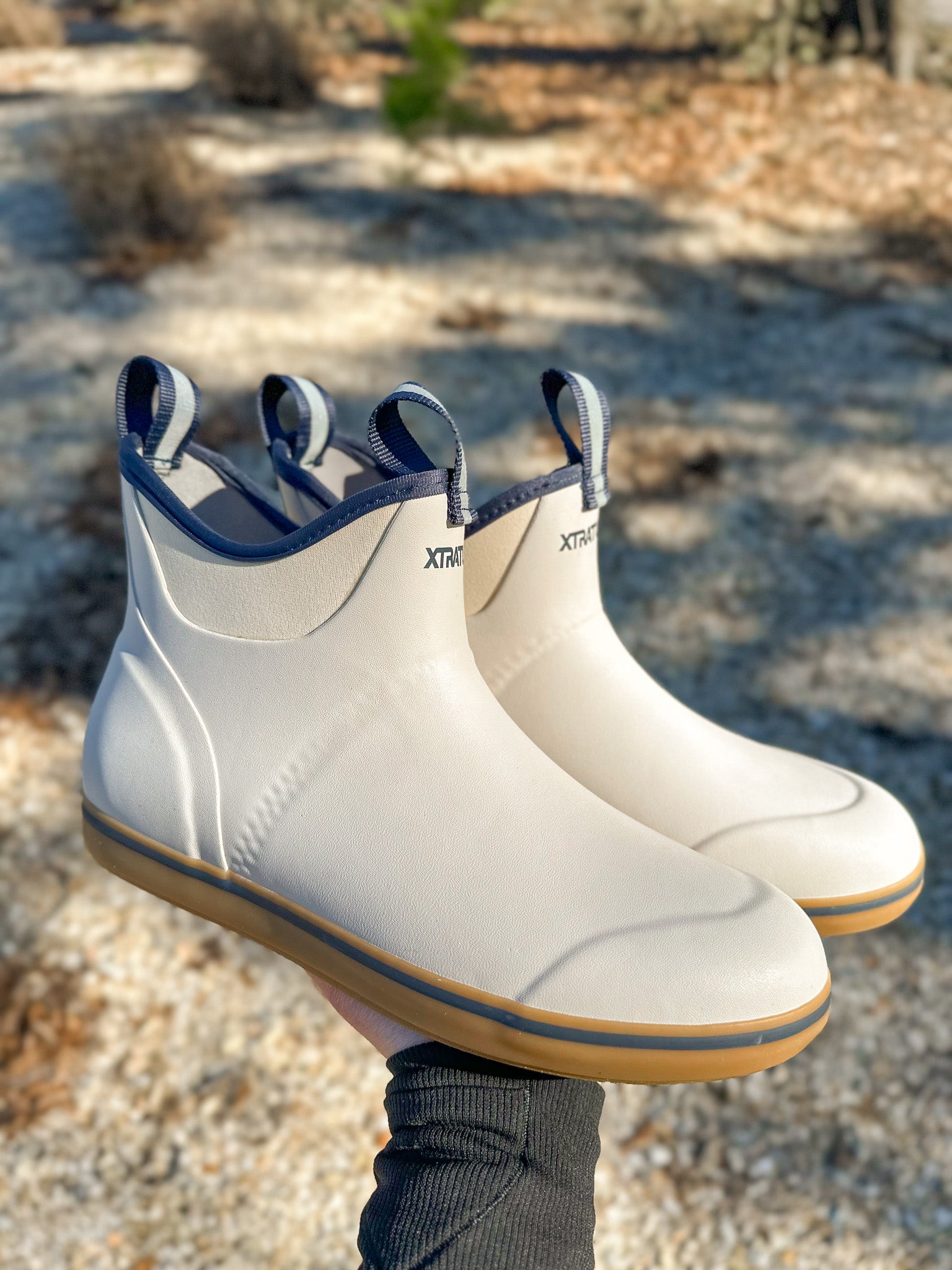 Men's XTRATUF Ankle Deck Boot in White/Navy