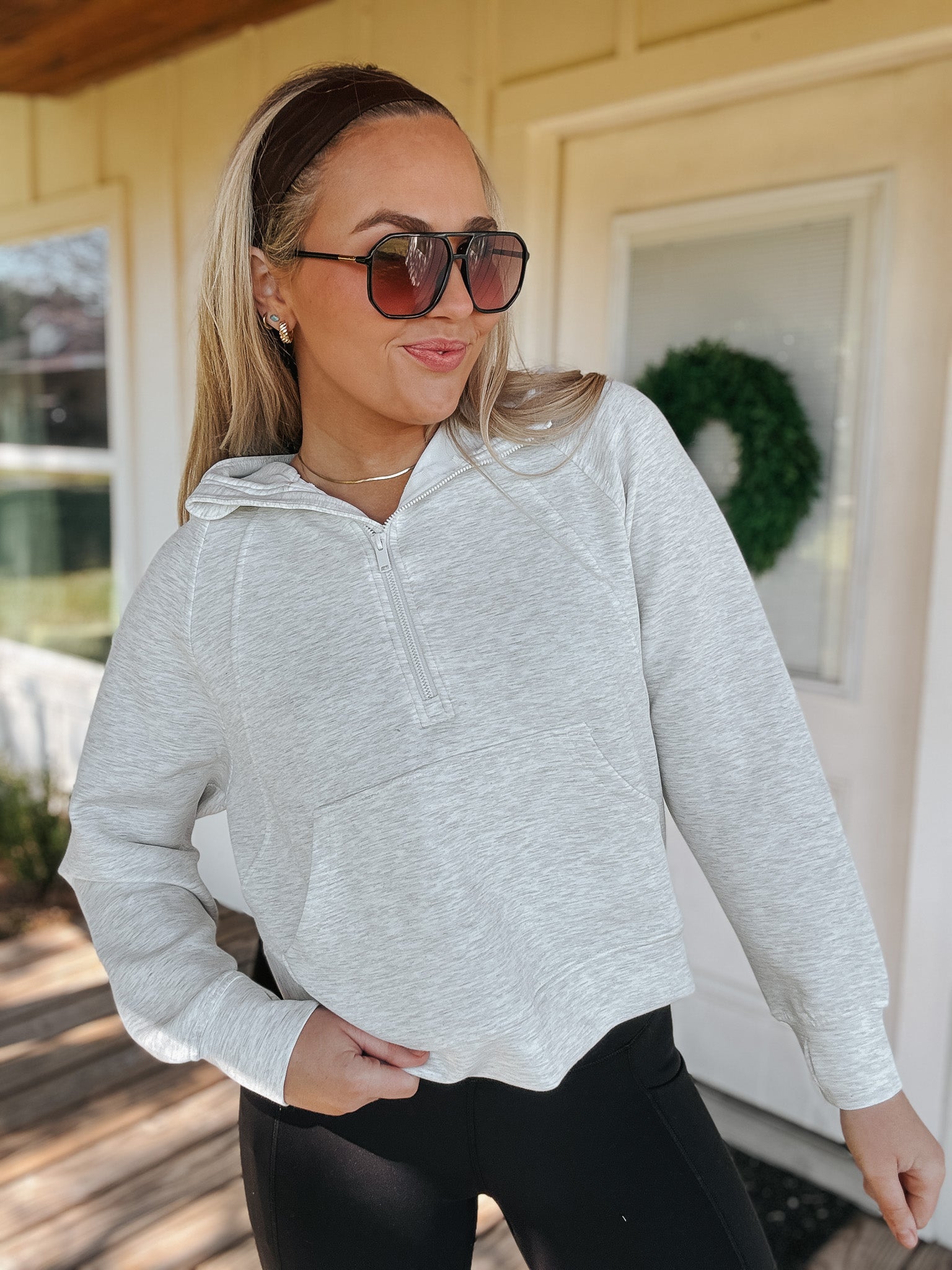 Easy Breezy Grey Scuba Hoodie