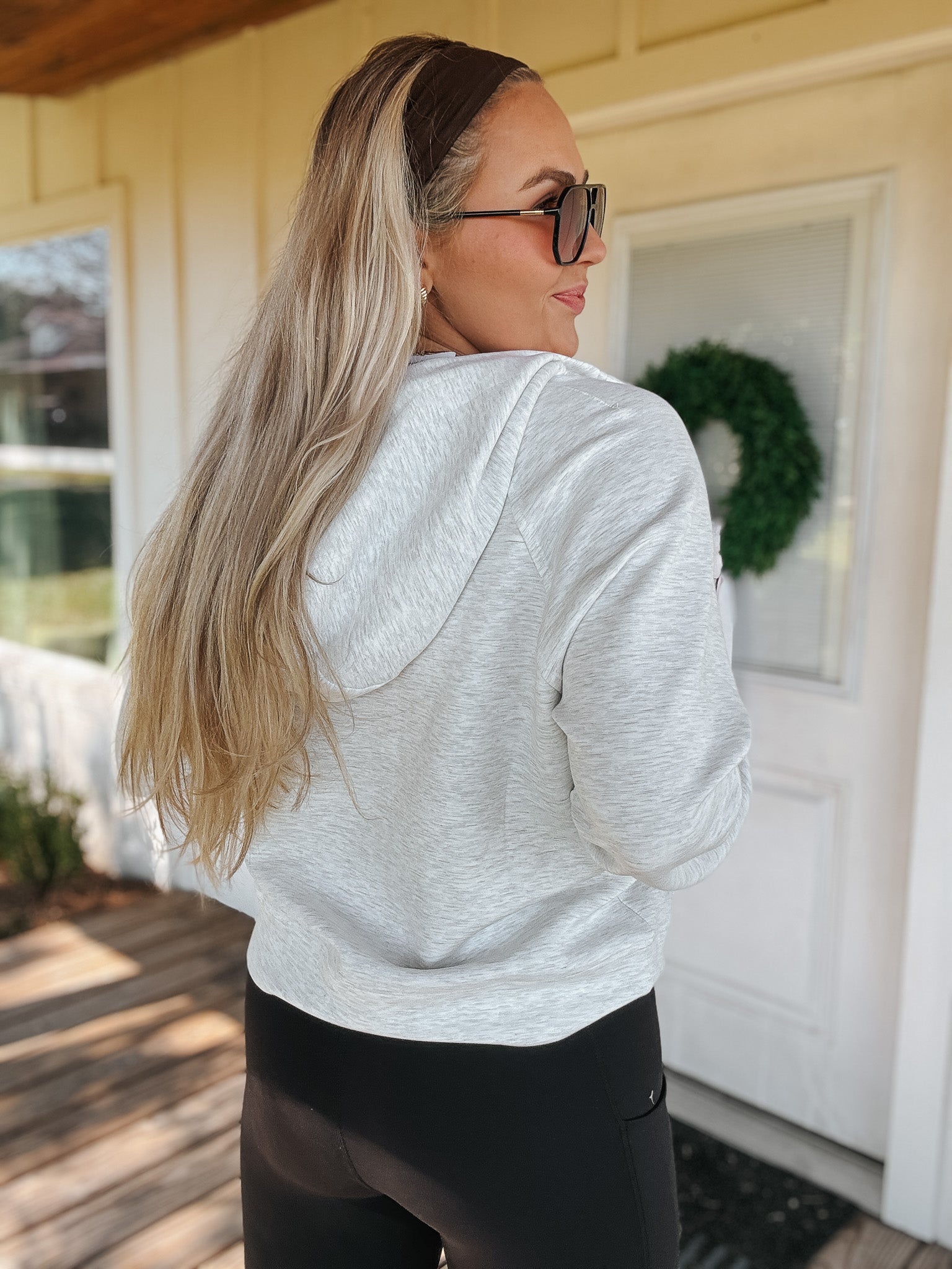 Easy Breezy Grey Scuba Hoodie