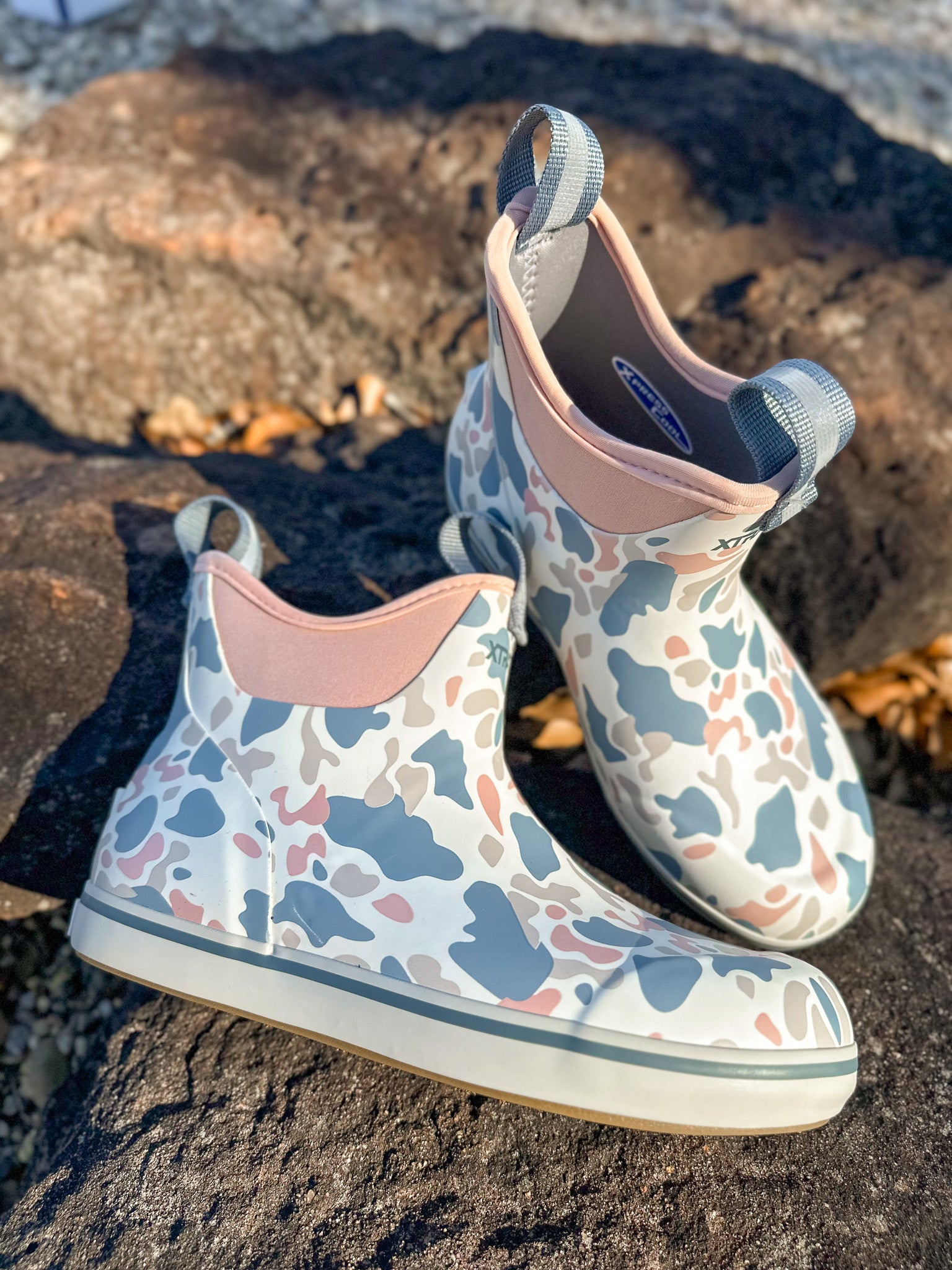 Women's XTRATUF Ivory & Duck Camo Ankle Deck Boots