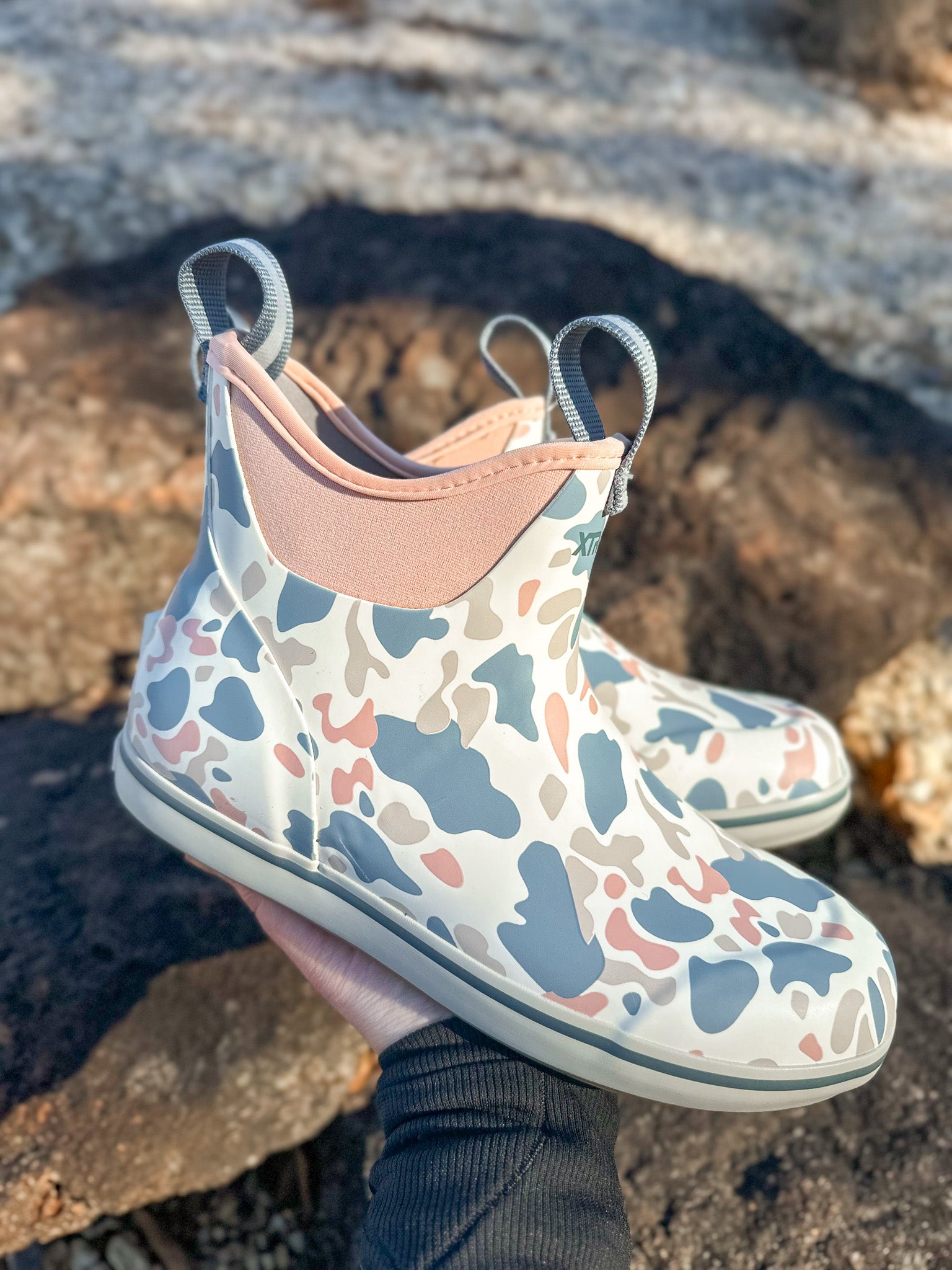 Women's XTRATUF Ivory & Duck Camo Ankle Deck Boots
