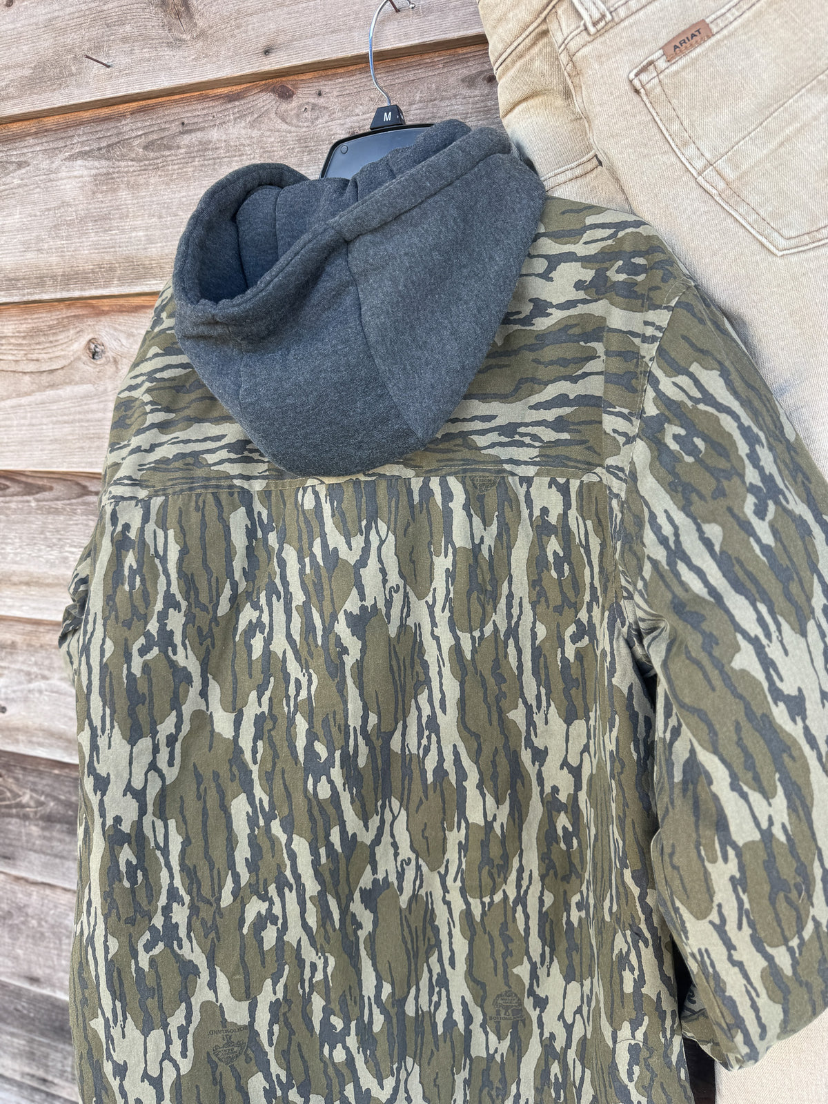 Drake | Campfire Canvas Shirt Jac Hoodie in Bottomland