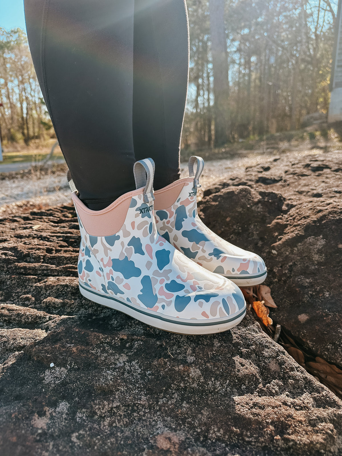 XTRATUF | Women's Ankle Deck Boots in Ivory Duck Camo