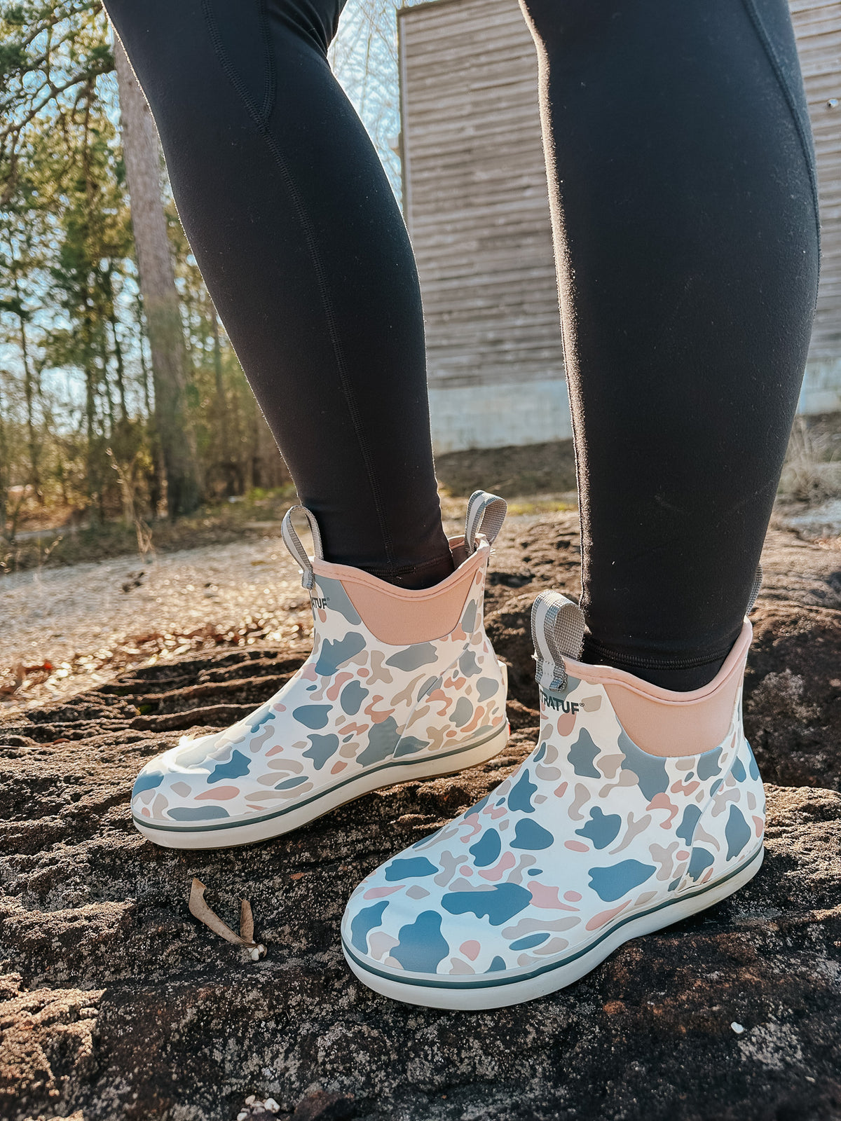 XTRATUF | Women's Ankle Deck Boots in Ivory Duck Camo