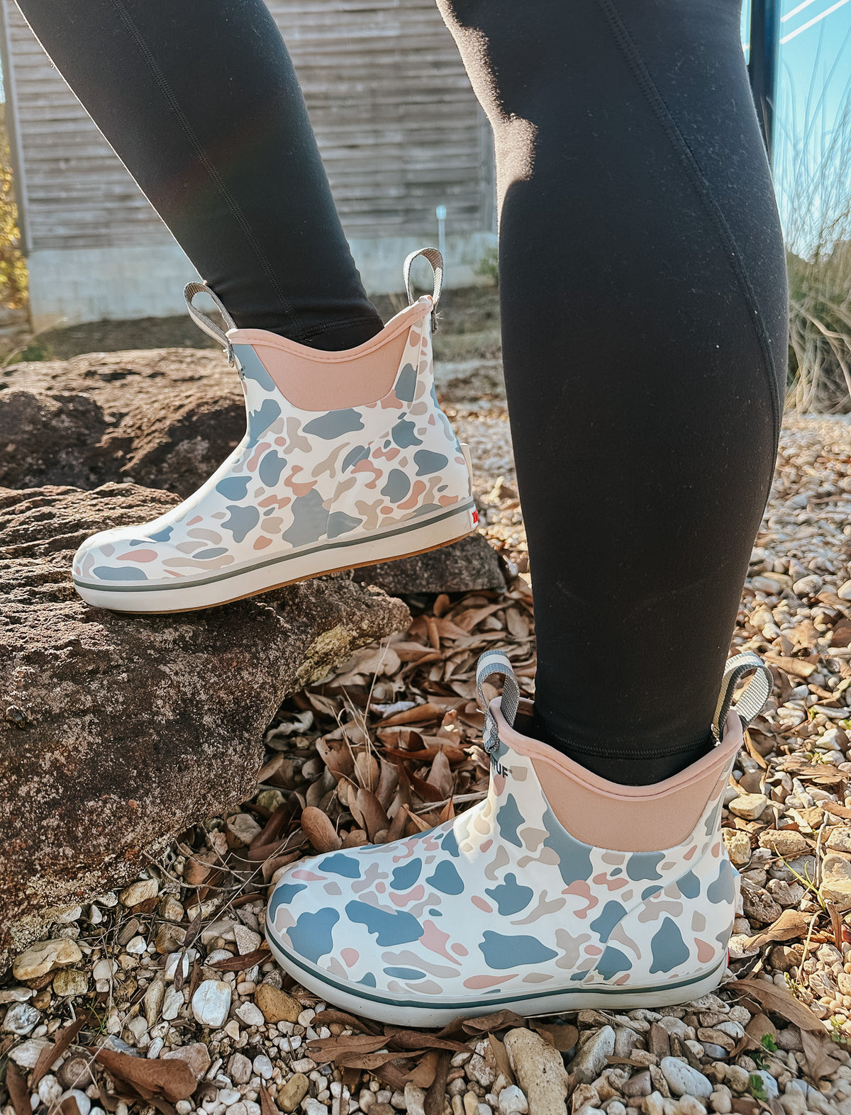 XTRATUF | Women's Ankle Deck Boots in Ivory Duck Camo