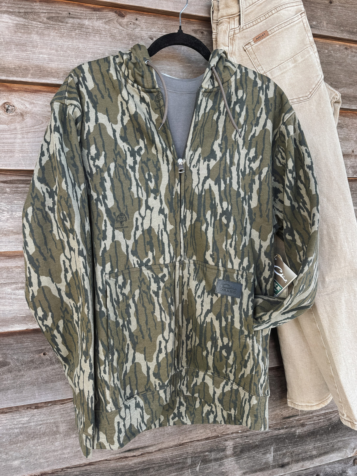Drake | Three End Full Zip Work Hoodie in Bottomland