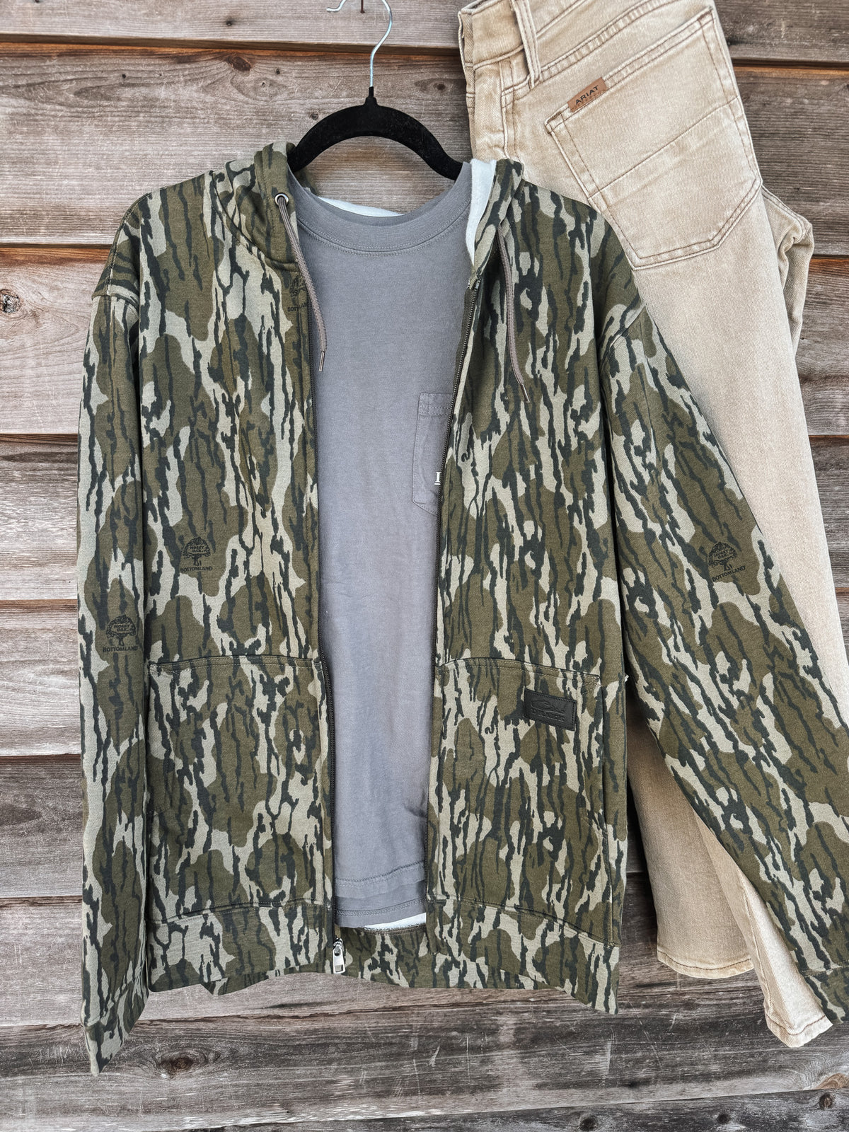 Drake | Three End Full Zip Work Hoodie in Bottomland