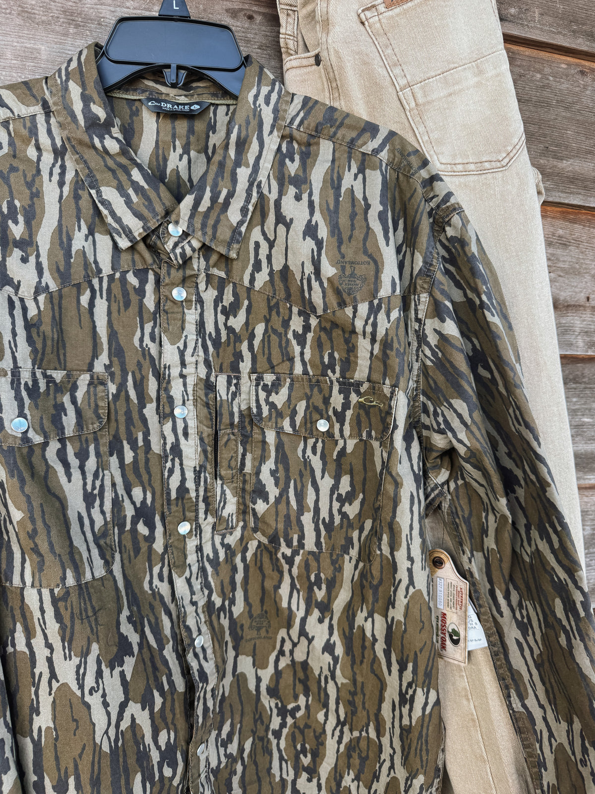 Drake | Cinco Ranch Western Acid Wash Shirt in Bottomland