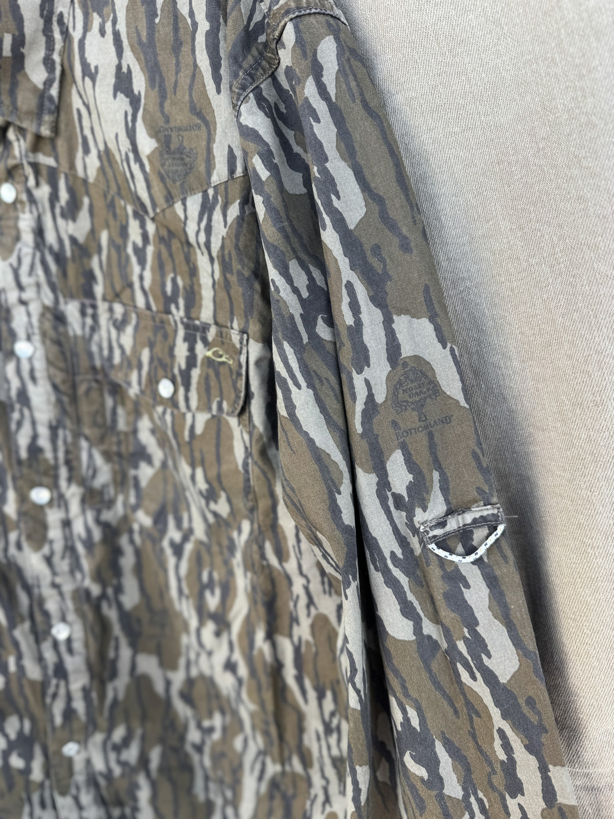 Drake | Cinco Ranch Western Acid Wash Shirt in Bottomland