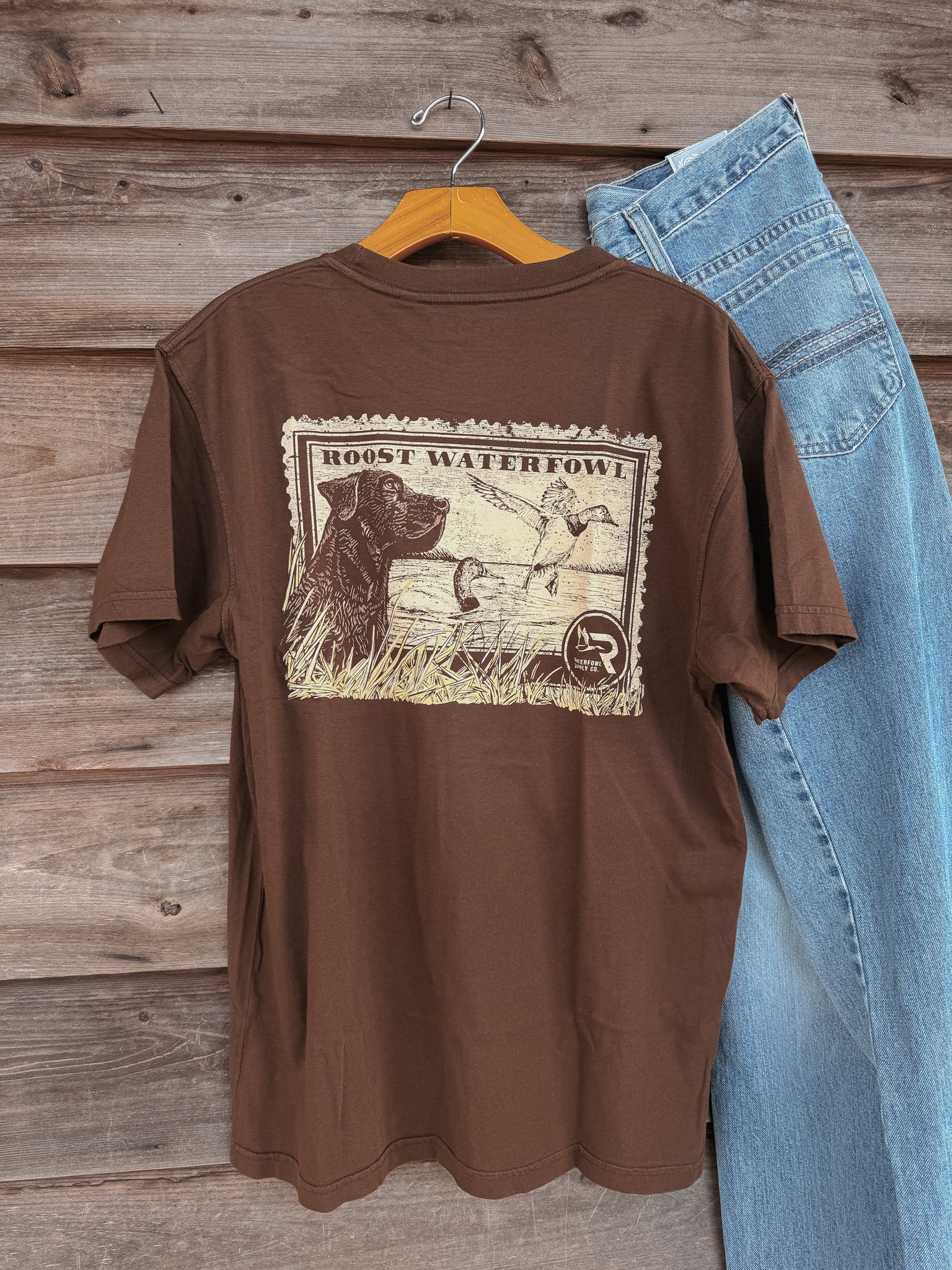 Roost Brown Lab Stamp T-Shirt