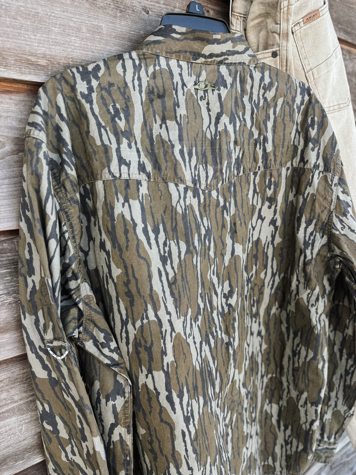 Drake | Cinco Ranch Western Acid Wash Shirt in Bottomland