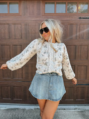 Uptown Charm Denim Skirt
