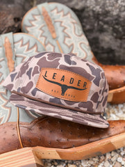 Leader Snapback Cap in Old School Camo