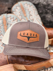 Leader Snapback Cap in Brown/Tan