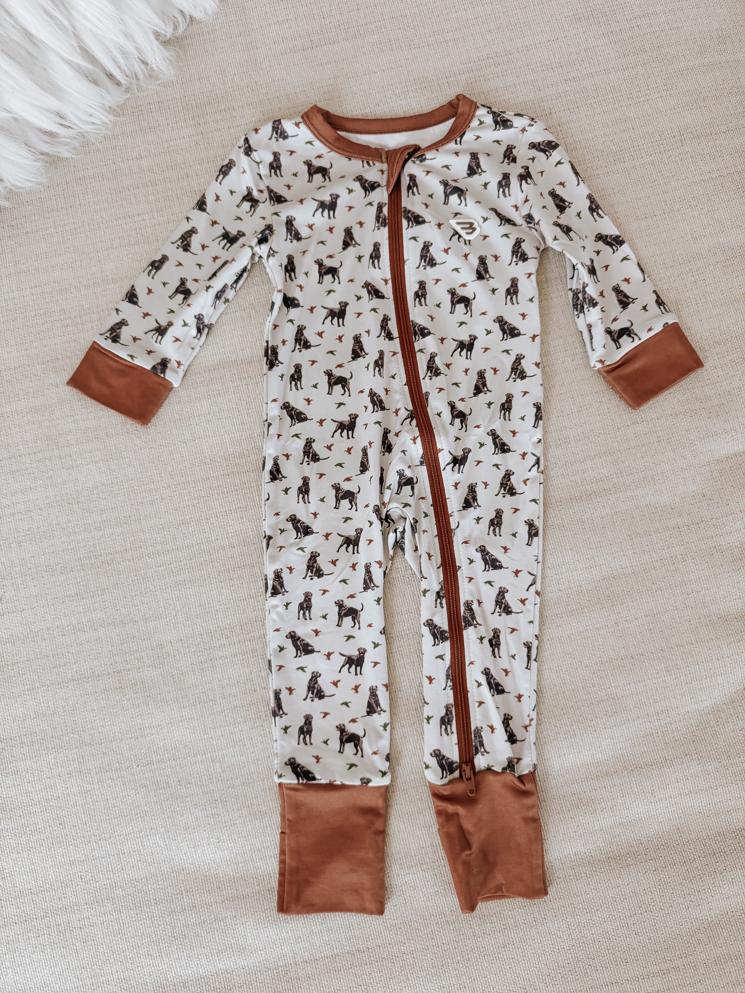 Burlebo Baby Zip Up - Ducks And Dogs