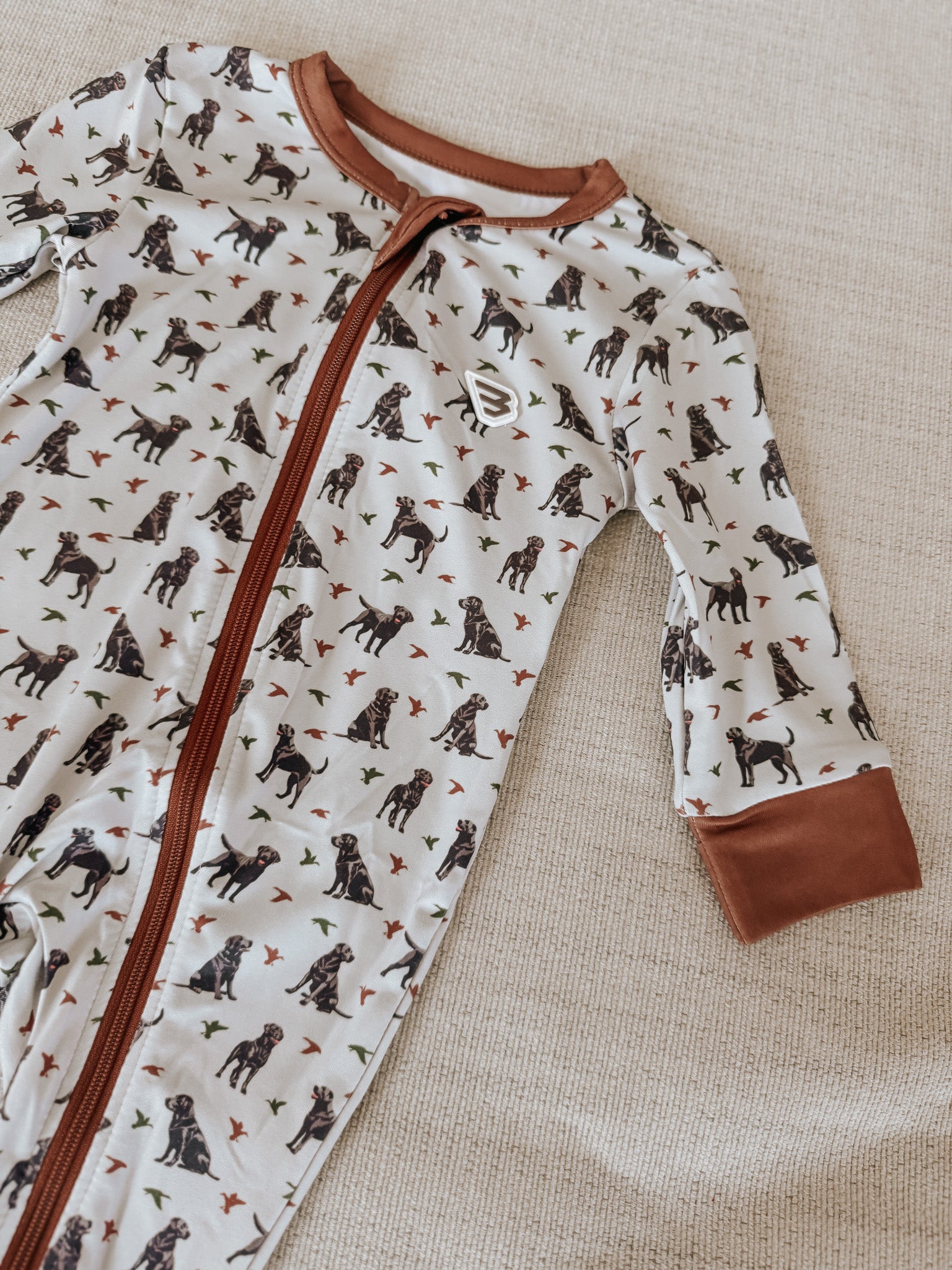 Burlebo Baby Zip Up - Ducks And Dogs