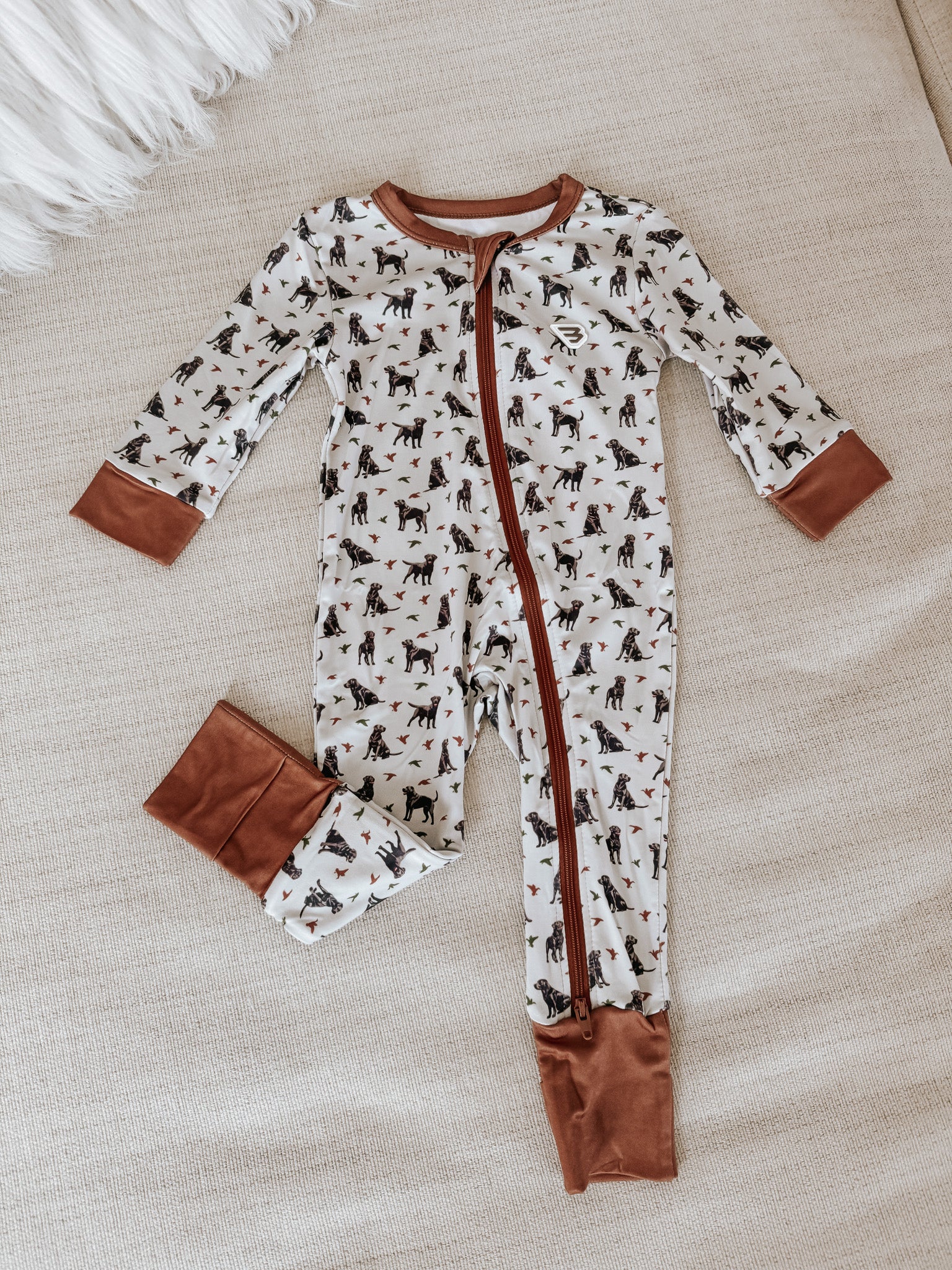 Burlebo Baby Zip Up - Ducks And Dogs