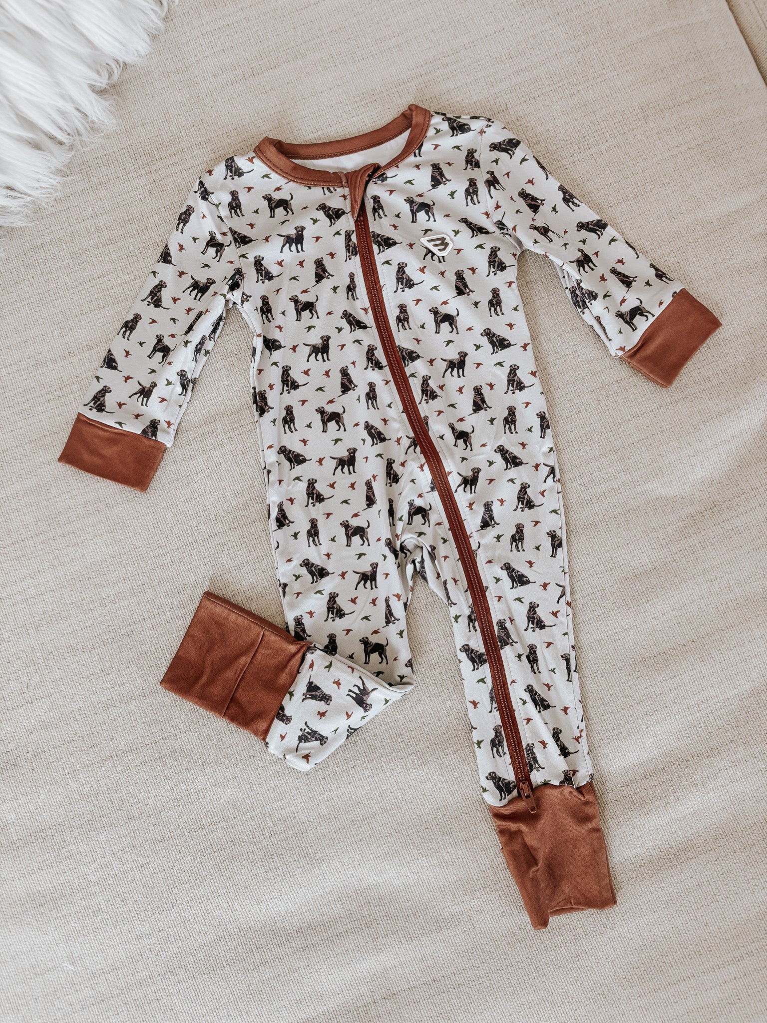 Burlebo Baby Zip Up - Ducks And Dogs