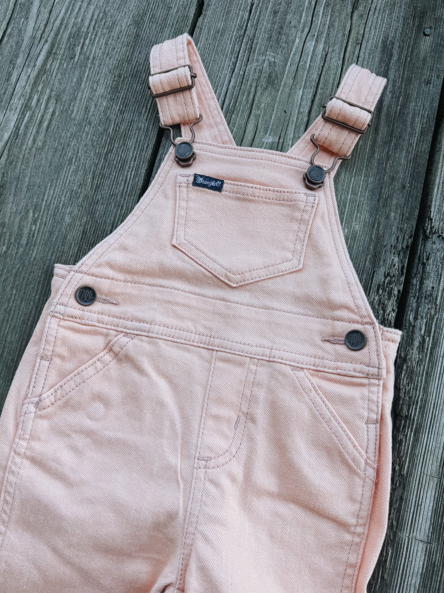 Little Girl's Wrangler Denim Overalls