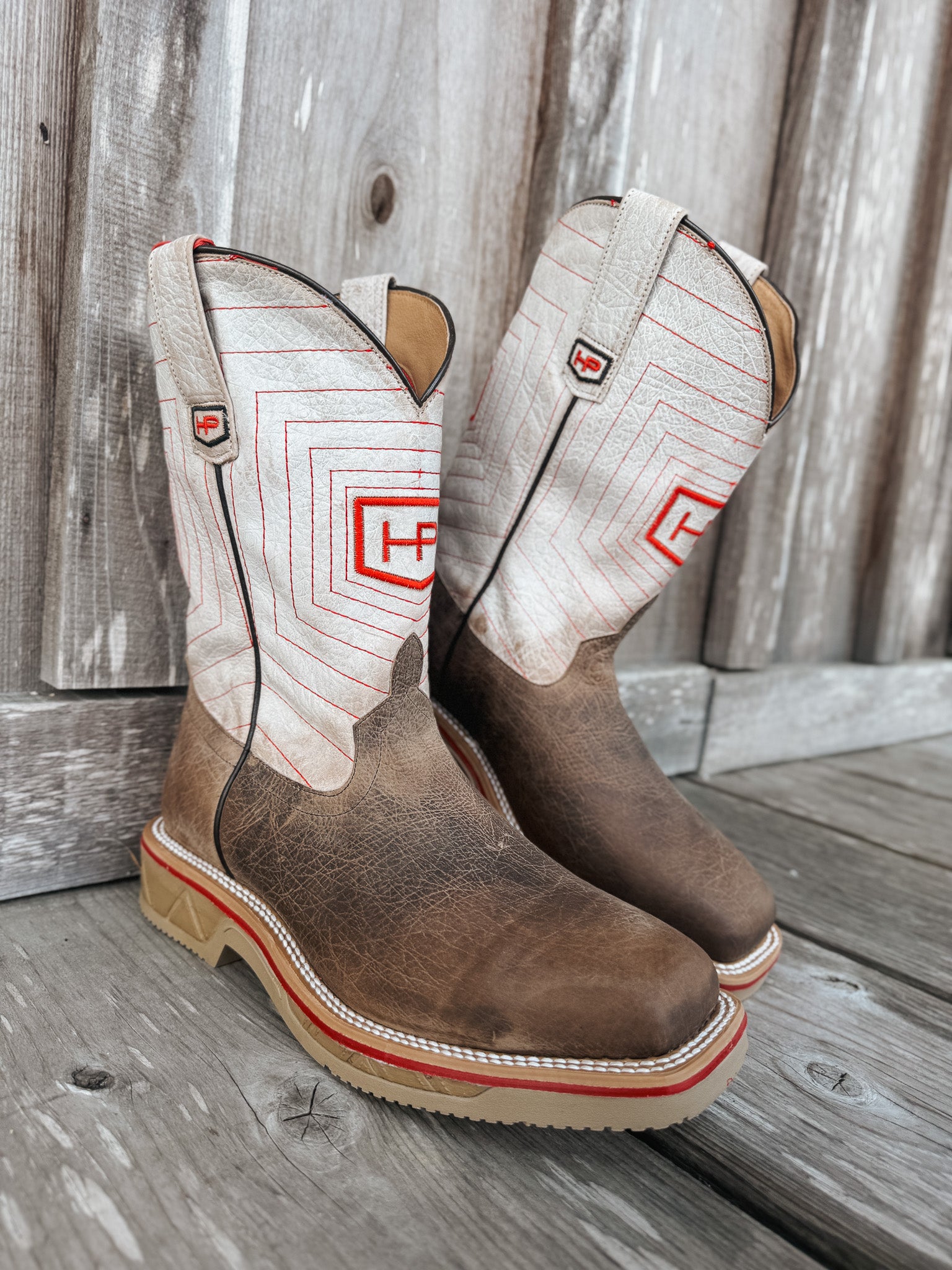 Men's Horse Power Earth Distressed Bison Steel Toe Work Boots