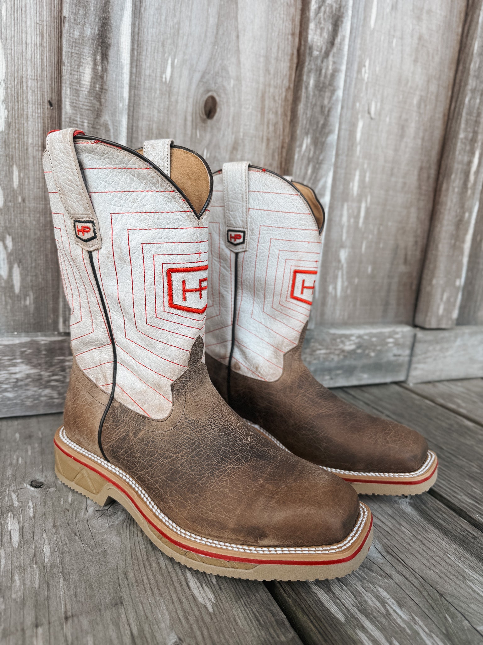 Men's Horse Power Earth Distressed Bison Steel Toe Work Boots