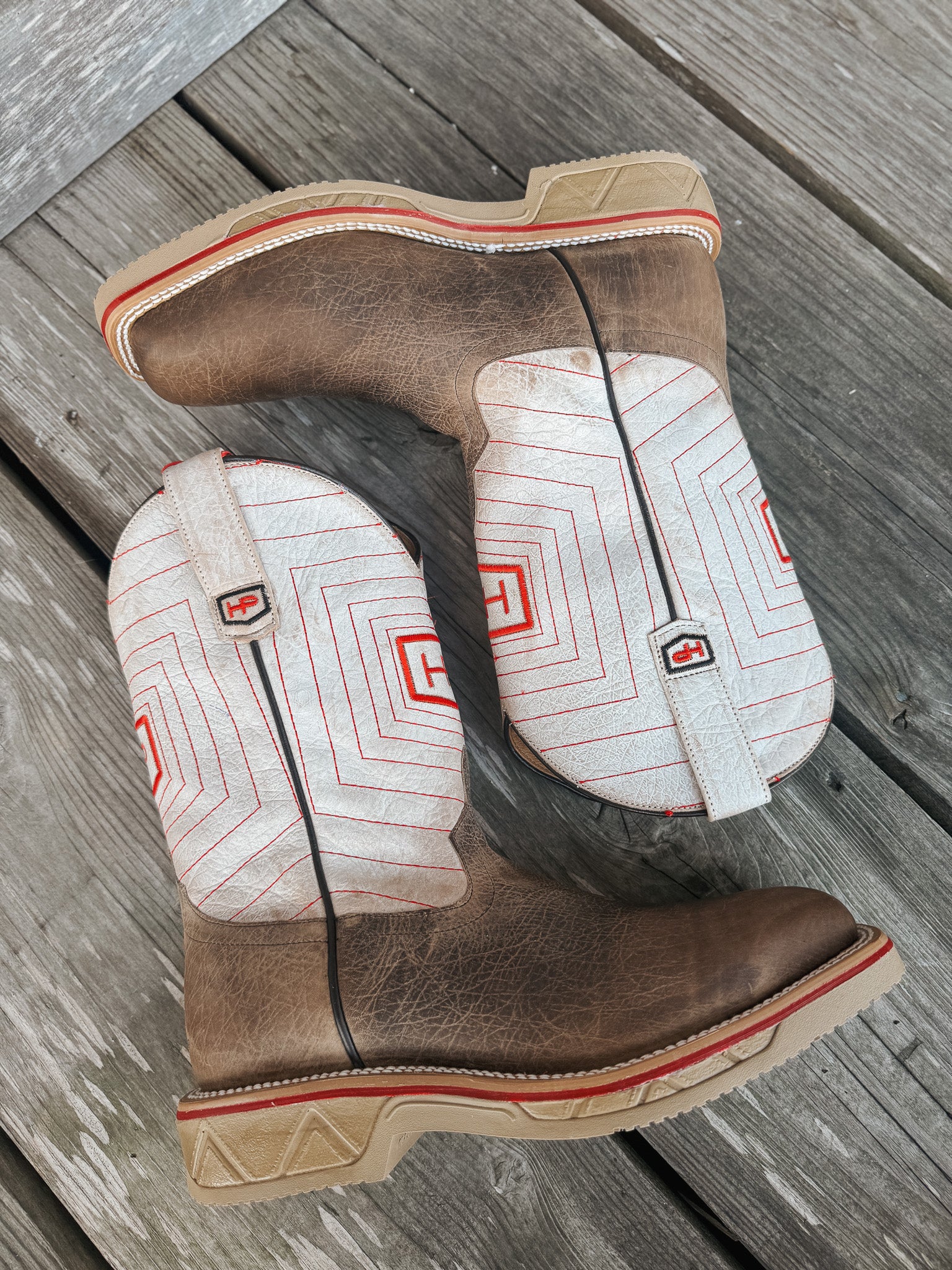 Men's Horse Power Earth Distressed Bison Steel Toe Work Boots