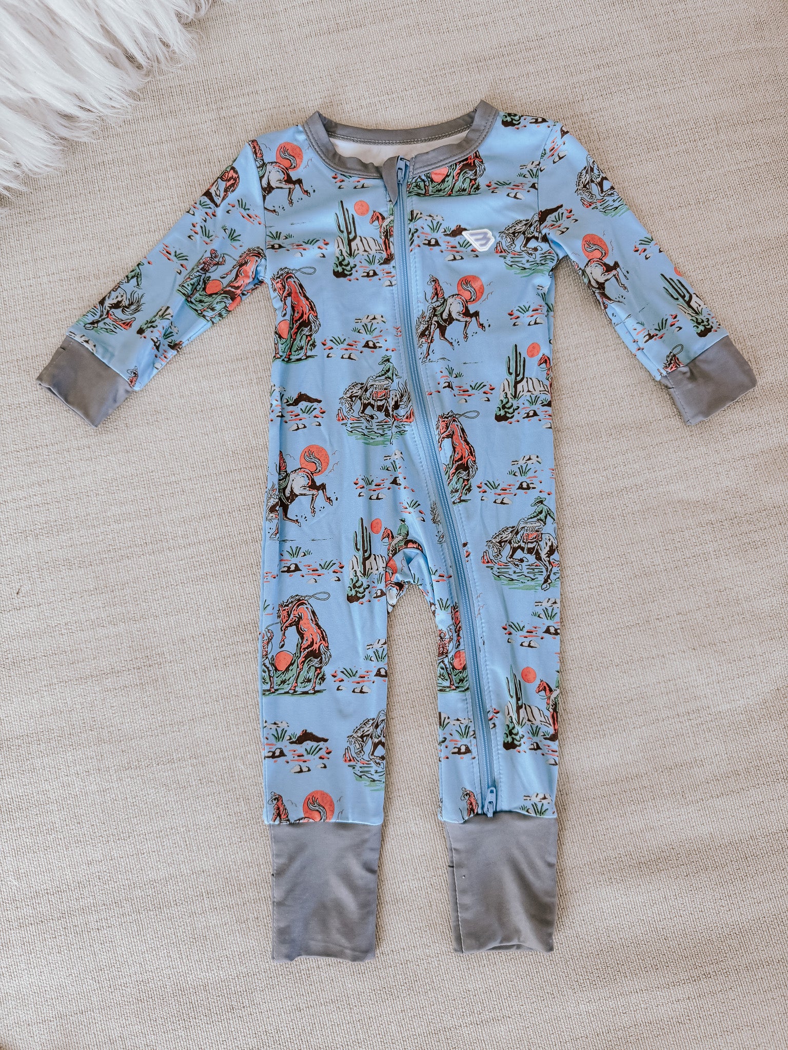 Baby Burlebo Zip Up - Cowboy Up