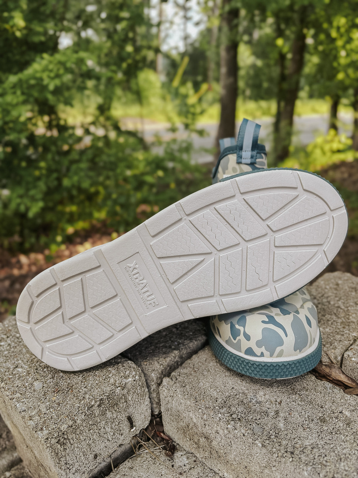 Men's Xtratuf Sport Ankle Deck Boot in Stormy Duck Camo