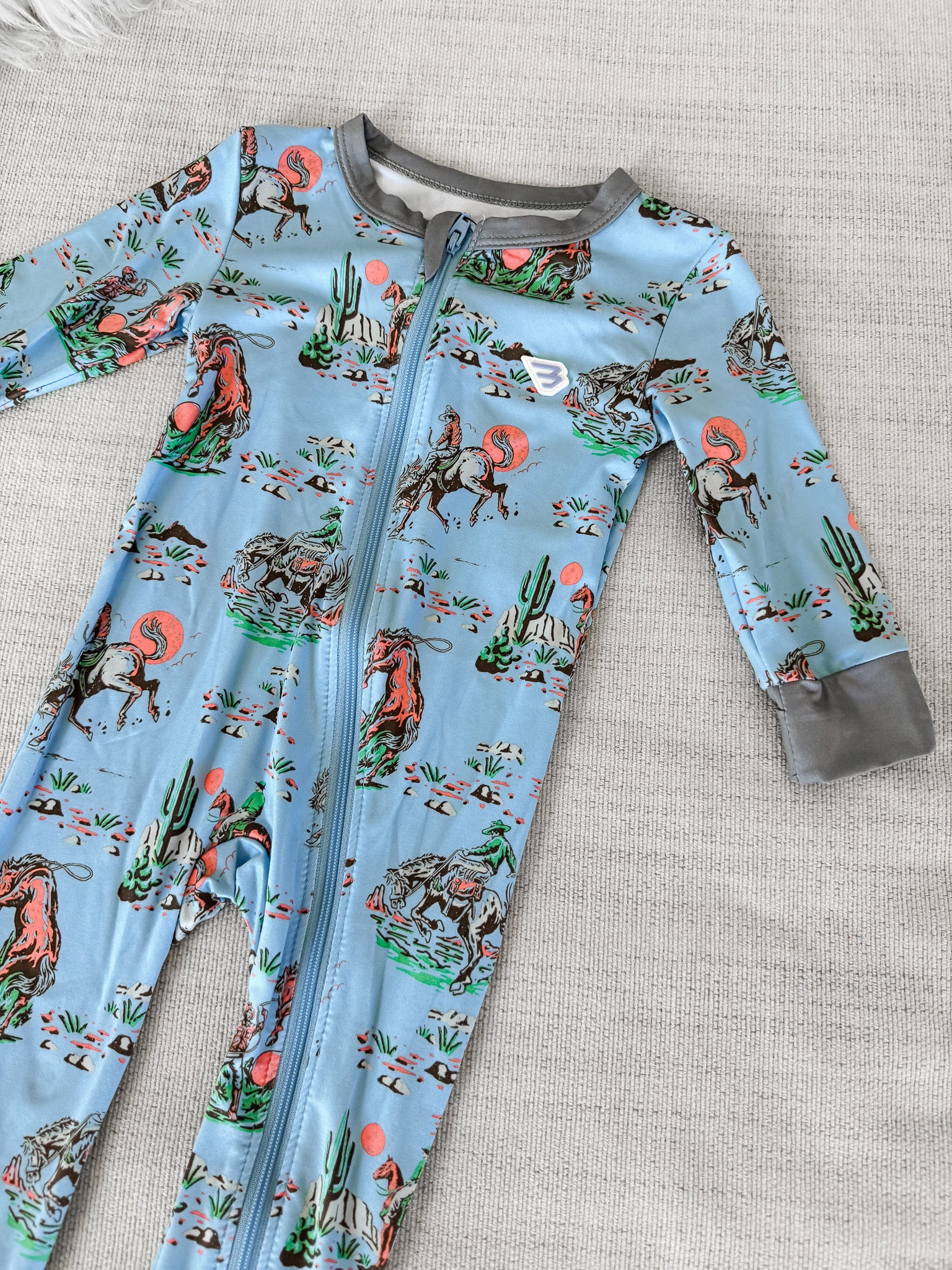 Baby Burlebo Zip Up - Cowboy Up