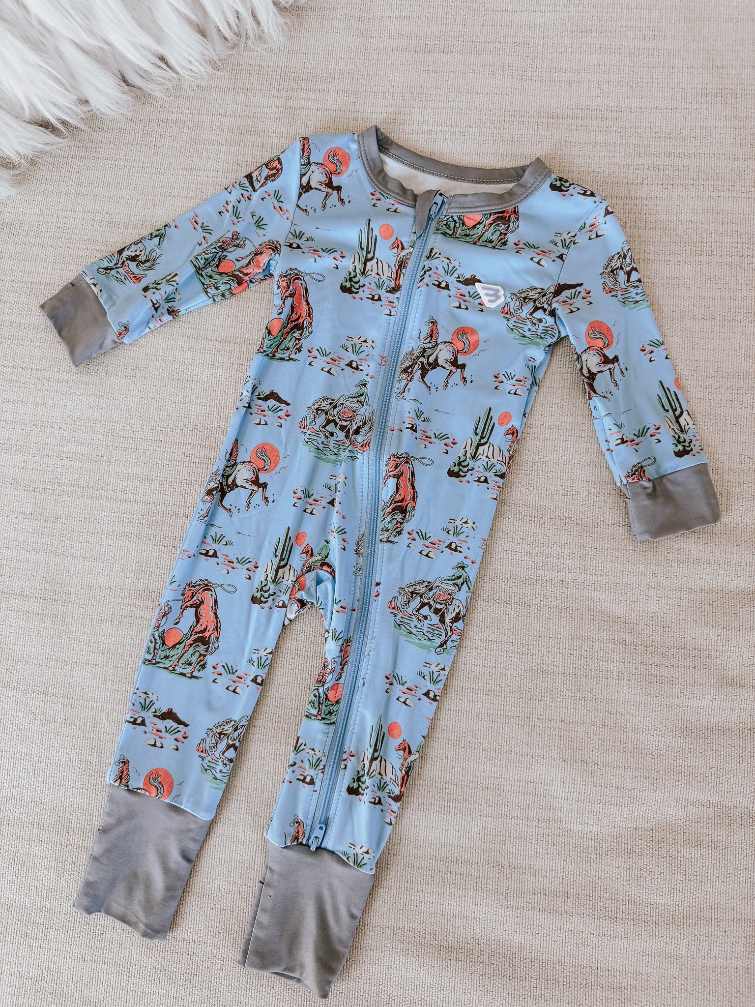 Baby Burlebo Zip Up - Cowboy Up