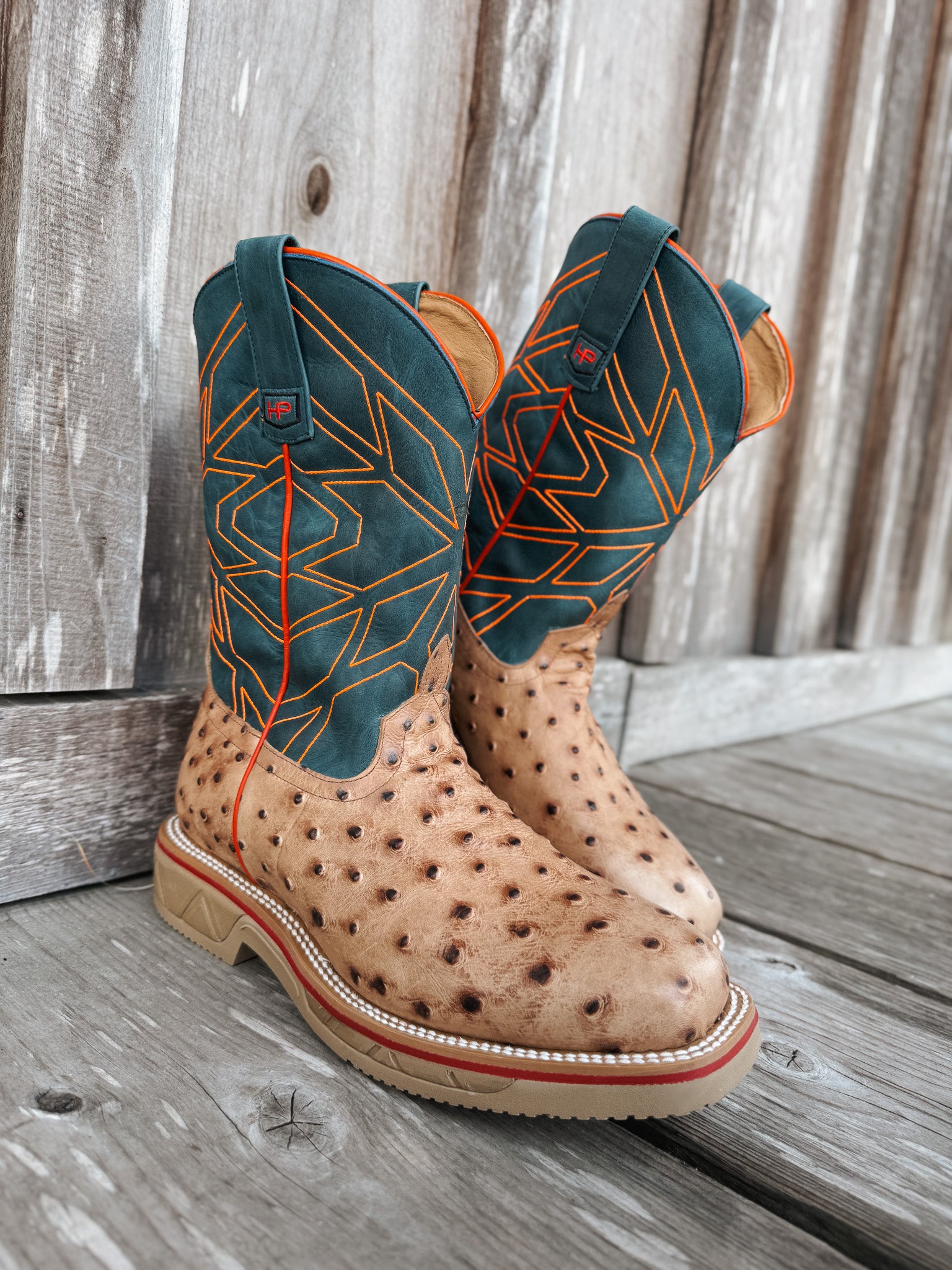 Men's Horse Power Oryx Impostrich Steel Toe Work Boots