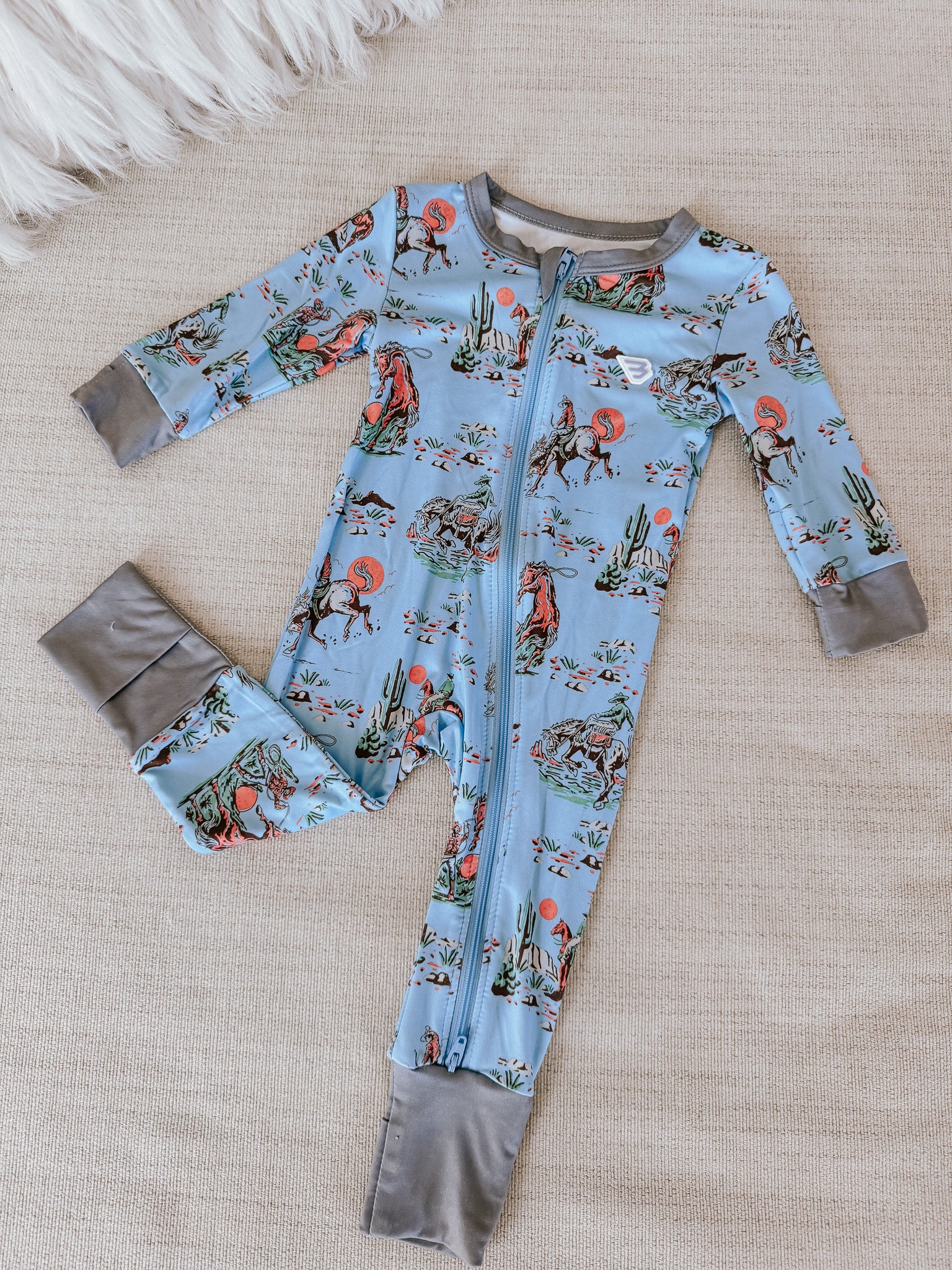 Baby Burlebo Zip Up - Cowboy Up