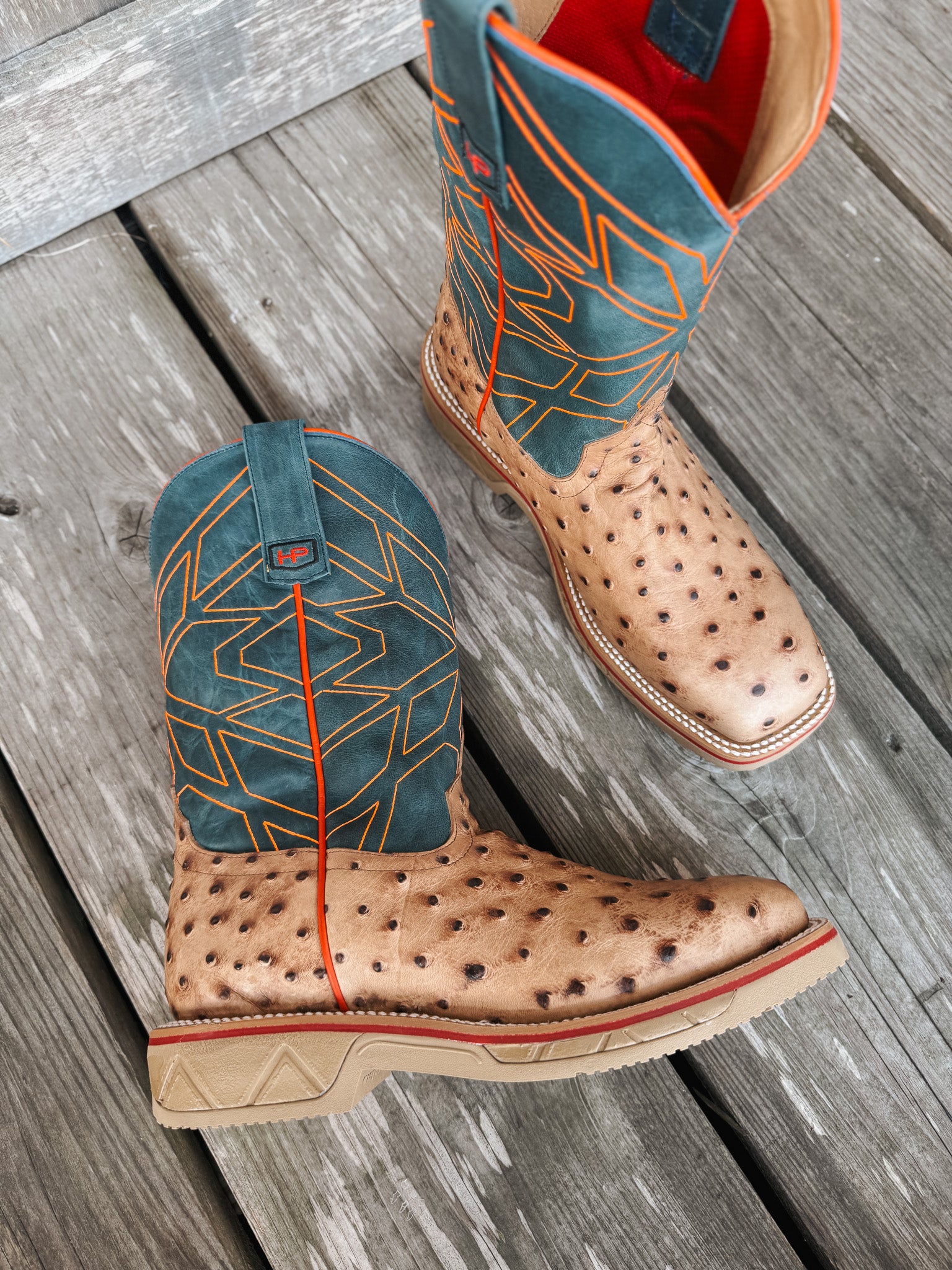 Men's Horse Power Oryx Impostrich Steel Toe Work Boots